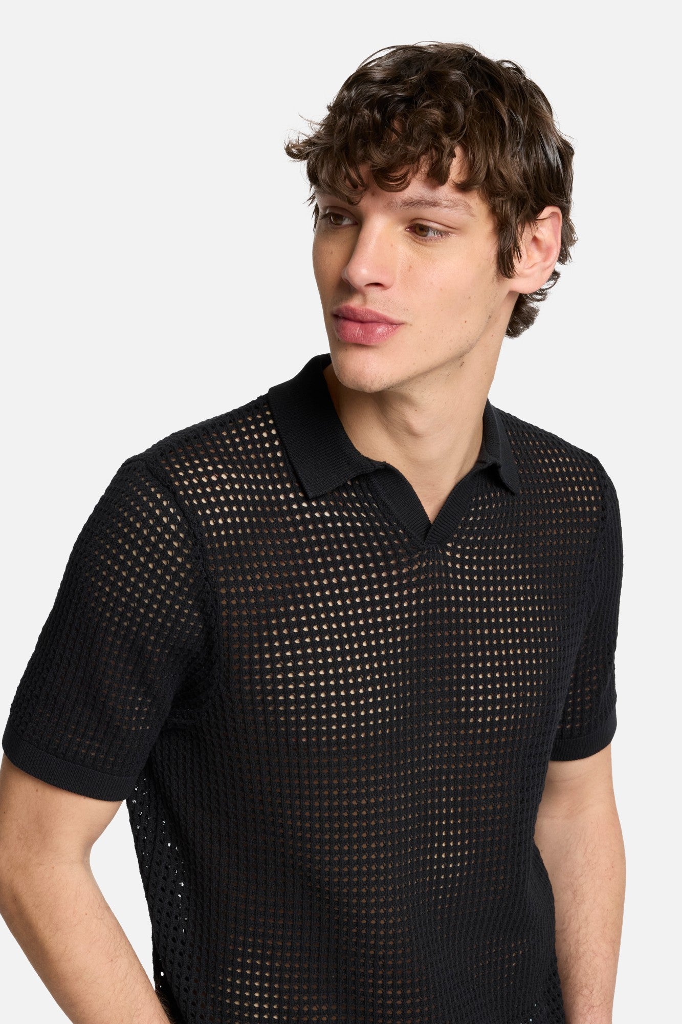 7-for-all-mankind-short-sleeve-crochet-polo-black-herren image 4