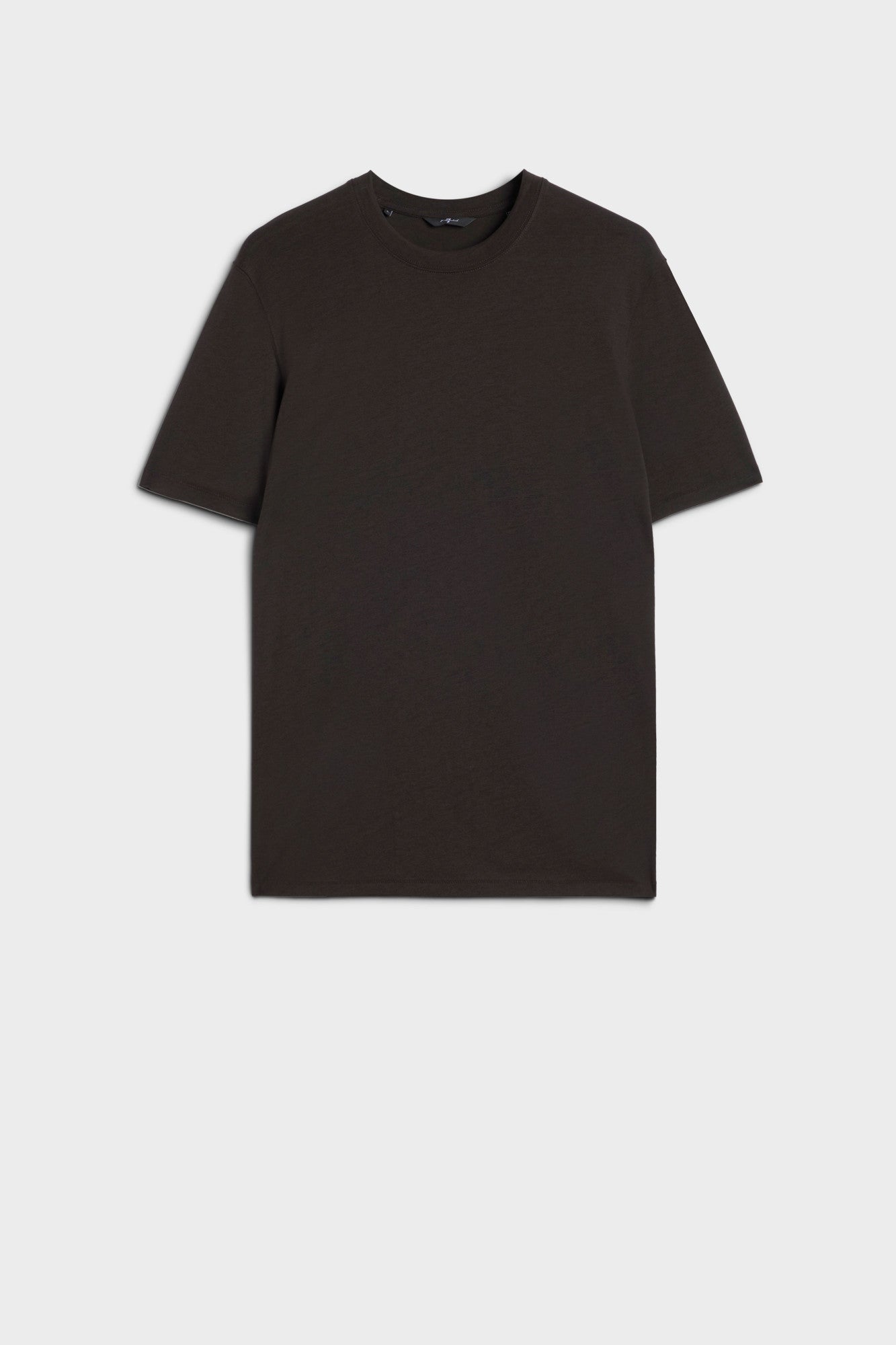 7-for-all-mankind-crewneck-tee-herren-t-shirt-lyocell-espresso image 1