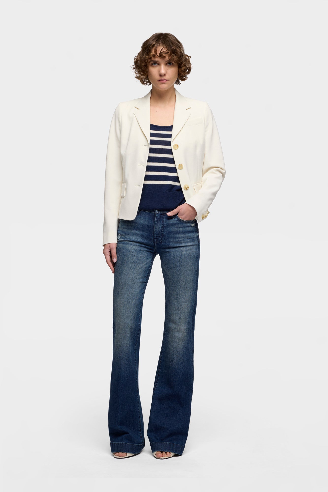 7-for-all-mankind-dojo-36-slim-illusion-lake-blue-flare-jeans-damen image 2