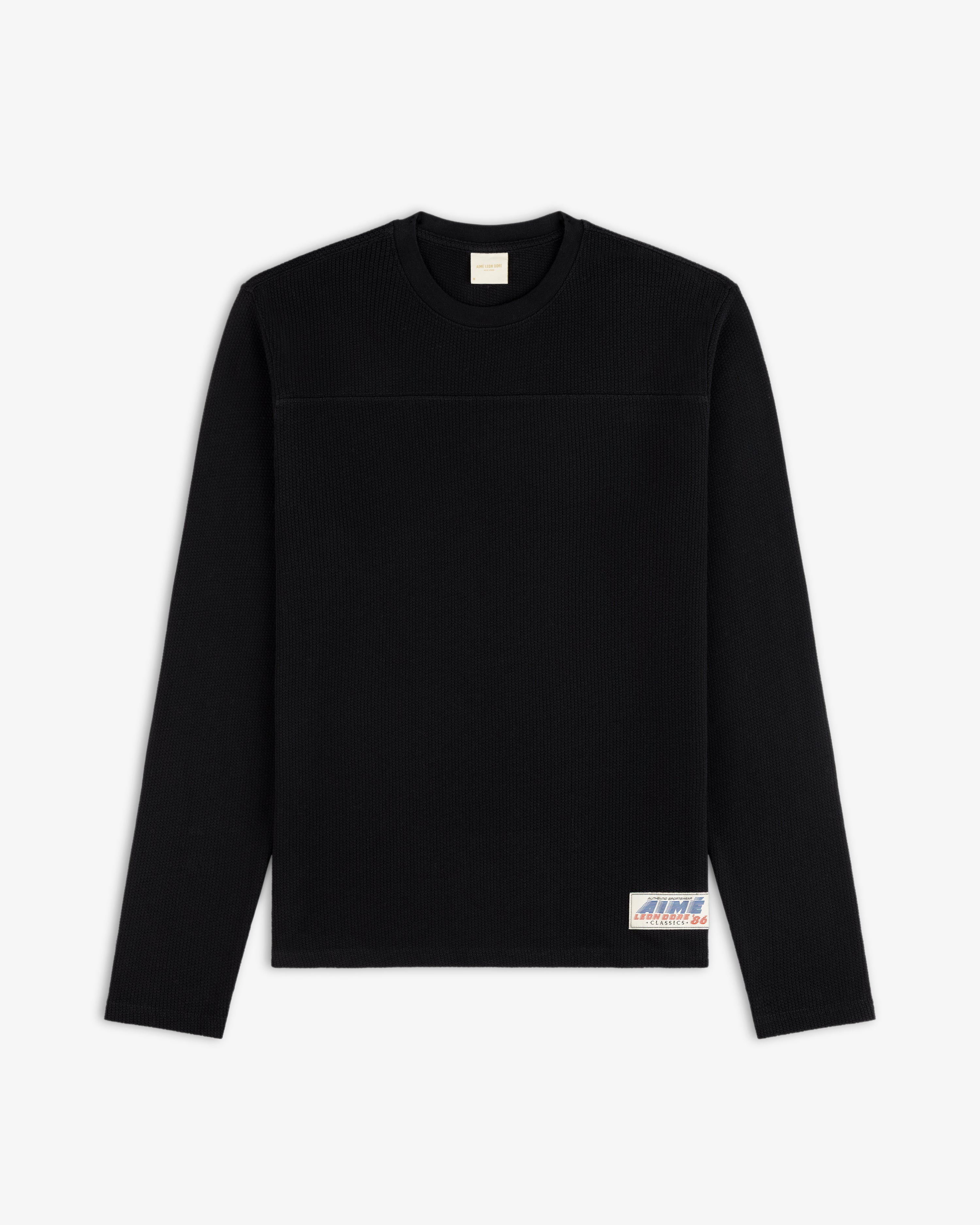 aim-leon-dore-long-sleeve-mesh-football-tee-schwarz image 2