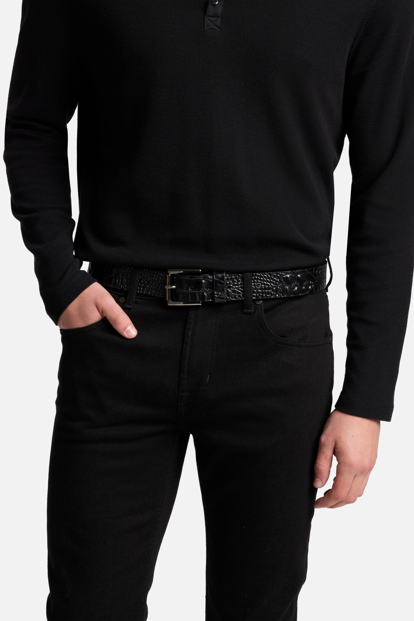 7-for-all-mankind-croc-embossed-italian-leather-belt-black-g-rtel image 2