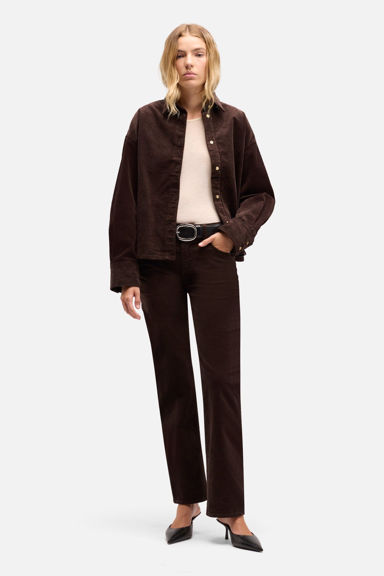 7-for-all-mankind-corduroy-nina-cropped-shirt-bluse-in-coffee-bean image 2