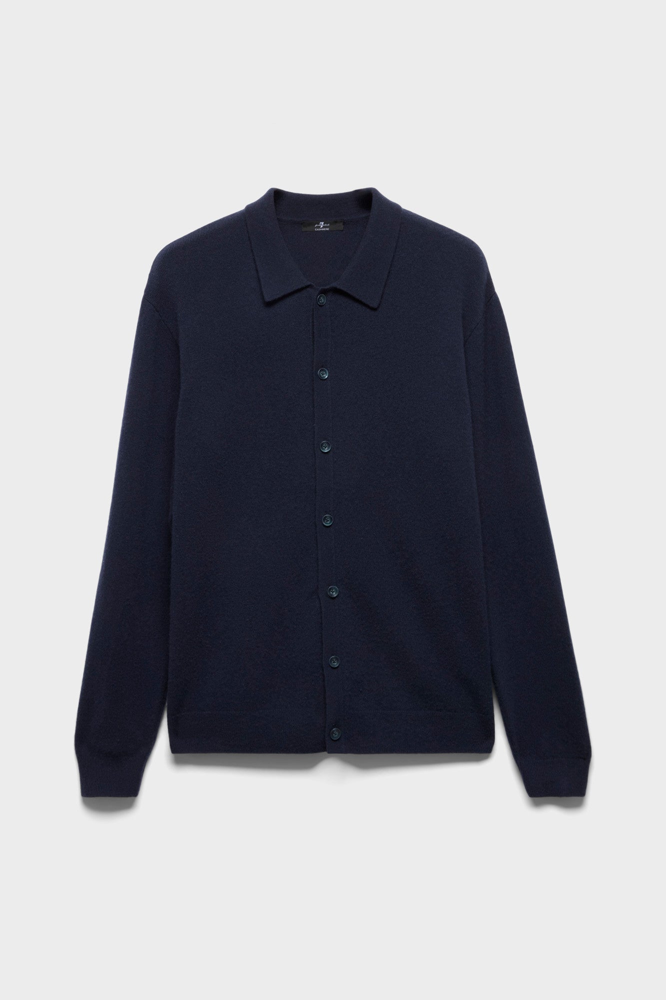 7-for-all-mankind-button-polo-strick-cardigan-cashmere-midnight-herren image 1