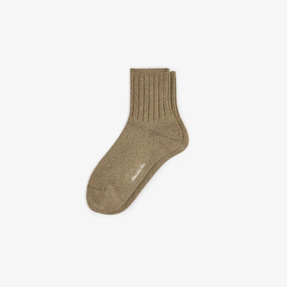 aim-leon-dore-marled-quarter-sock-socken-taupe image 1