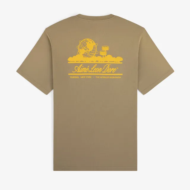 aim-leon-dore-sun-faded-unisphere-tee-t-shirt-taupe-aus-baumwolle image 1