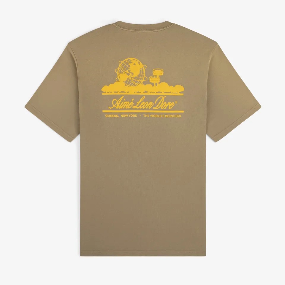 aim-leon-dore-sun-faded-unisphere-tee-t-shirt-taupe-aus-baumwolle image 1
