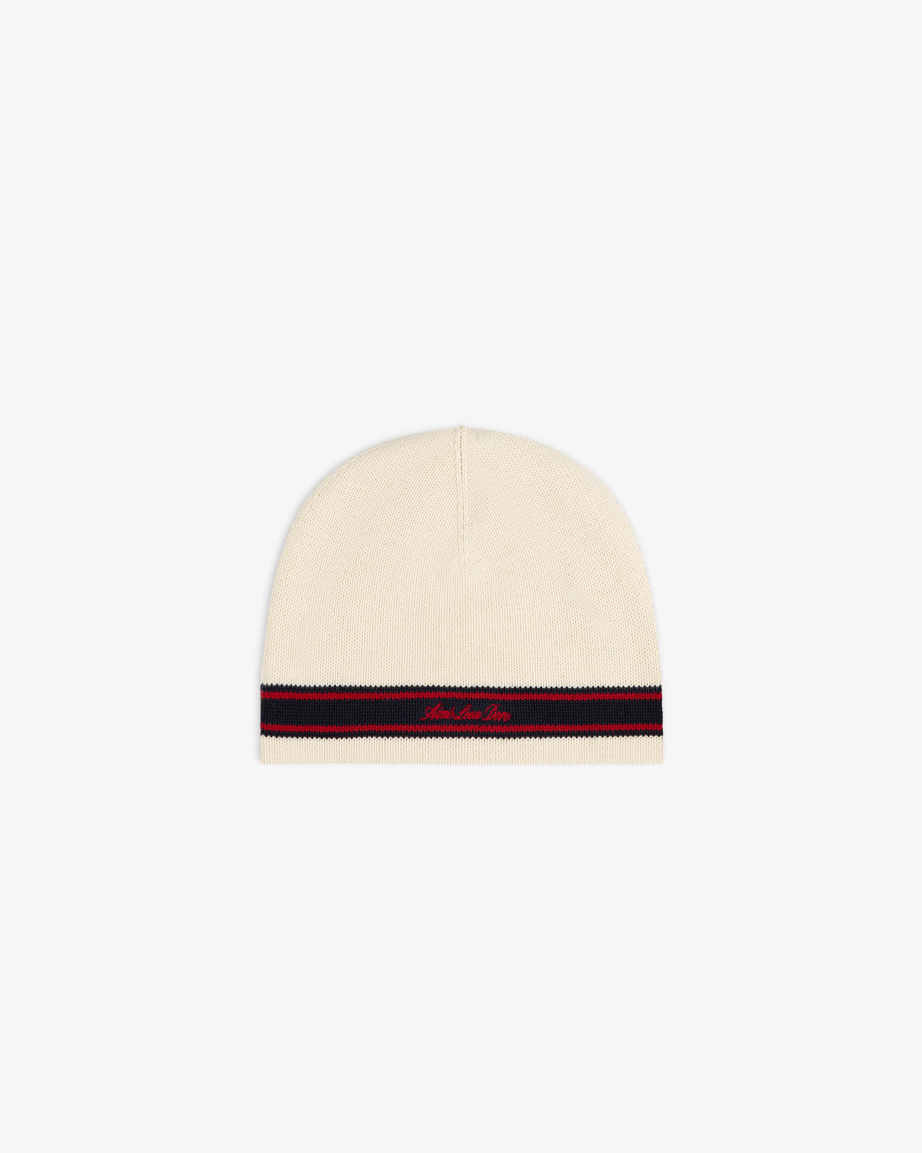 aim-leon-dore-stripe-knit-beanie-cream image 2