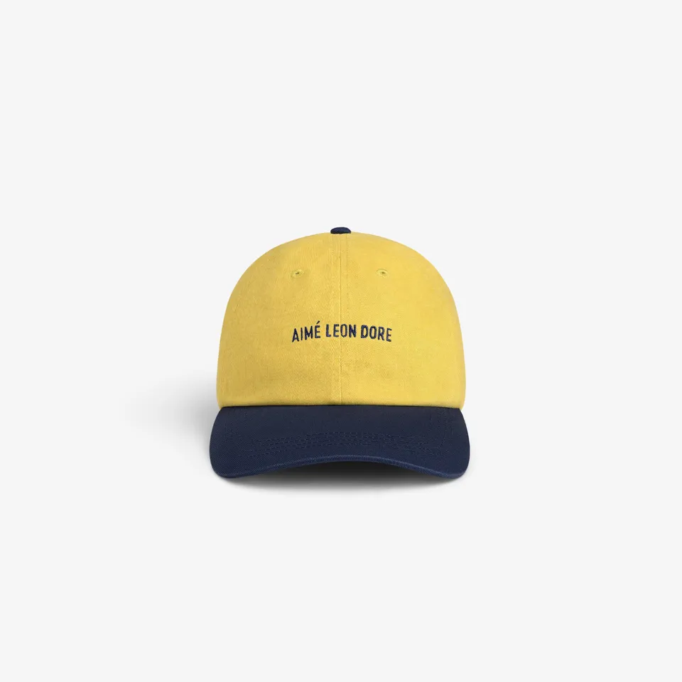 aim-leon-dore-pigment-dyed-logo-cap-gelb-navy image 1