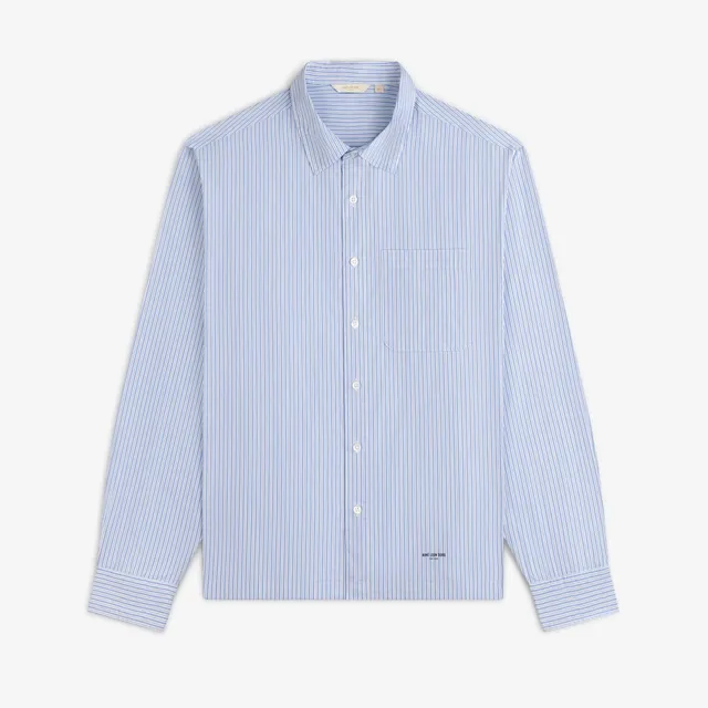 aim-leon-dore-poplin-casual-shirt-blau-streifen image 1