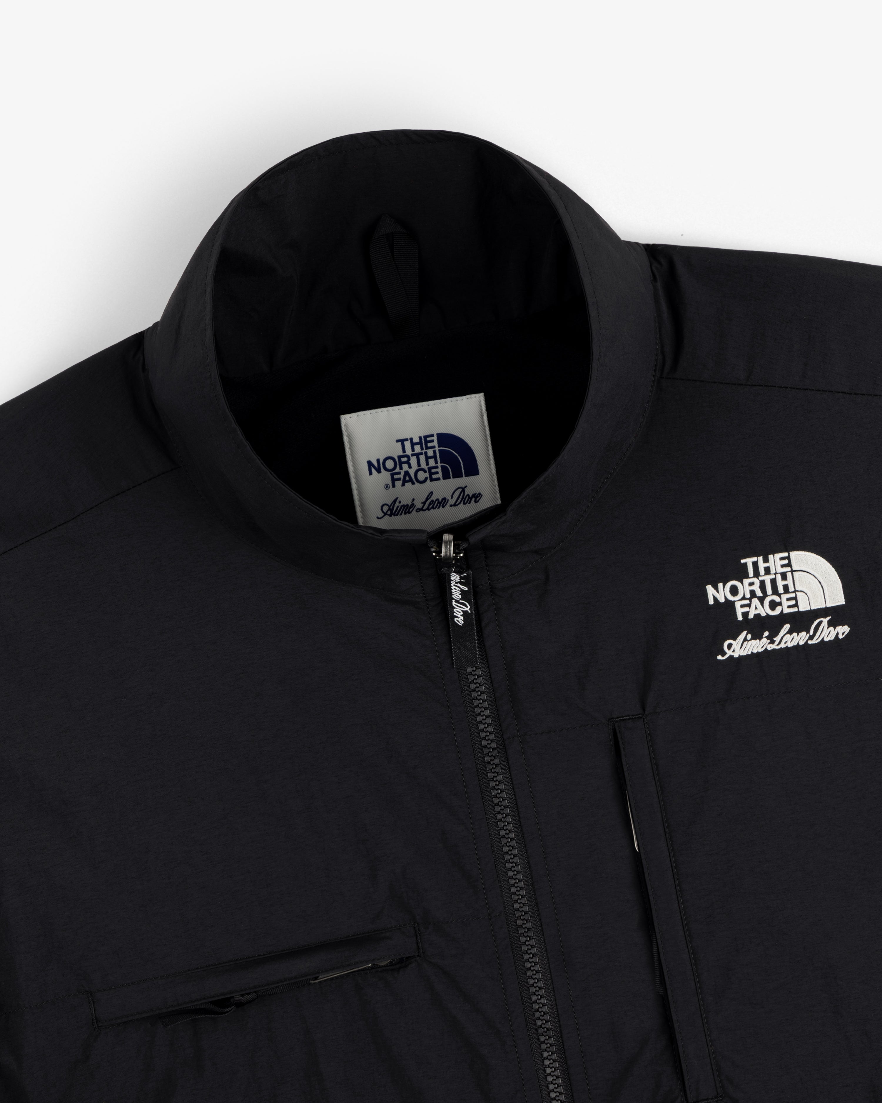 aim-leon-dore-x-the-north-face-nylon-denali-jacke-schwarz image 3