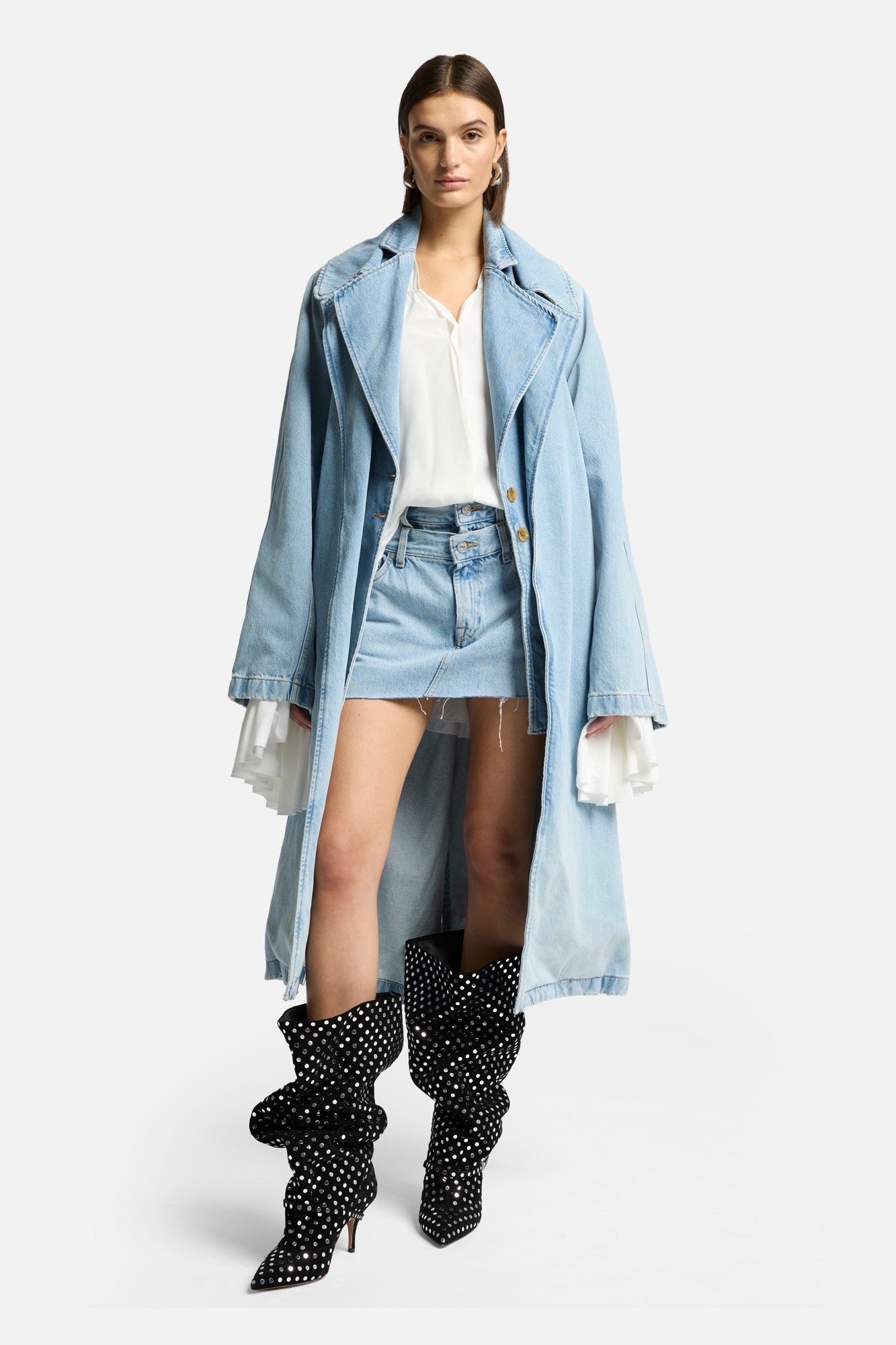7-for-all-mankind-denim-trench-coat-bleach-damen image 2