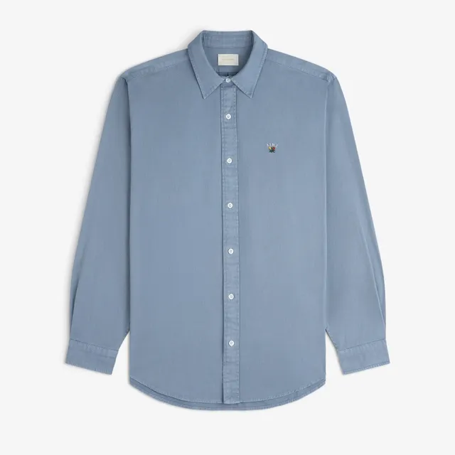 aim-leon-dore-garment-dyed-leon-overshirt-blau image 1