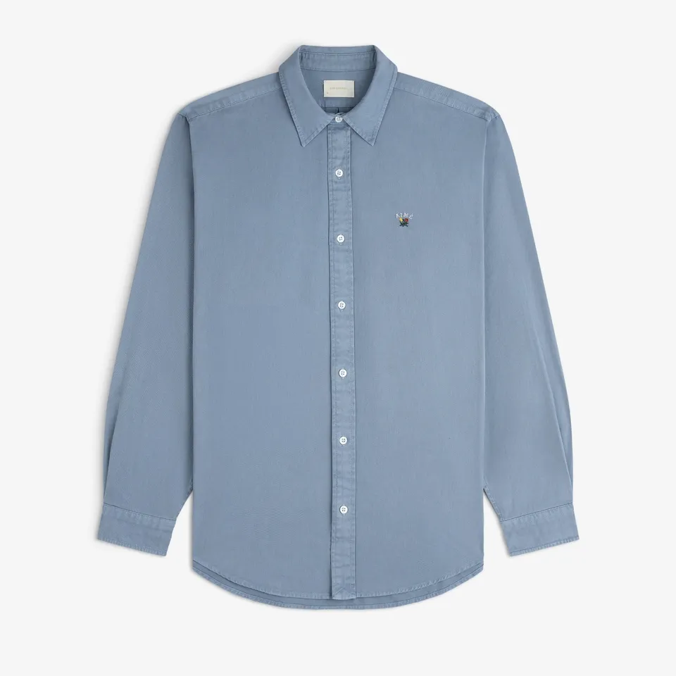 aim-leon-dore-garment-dyed-leon-overshirt-blau image 1