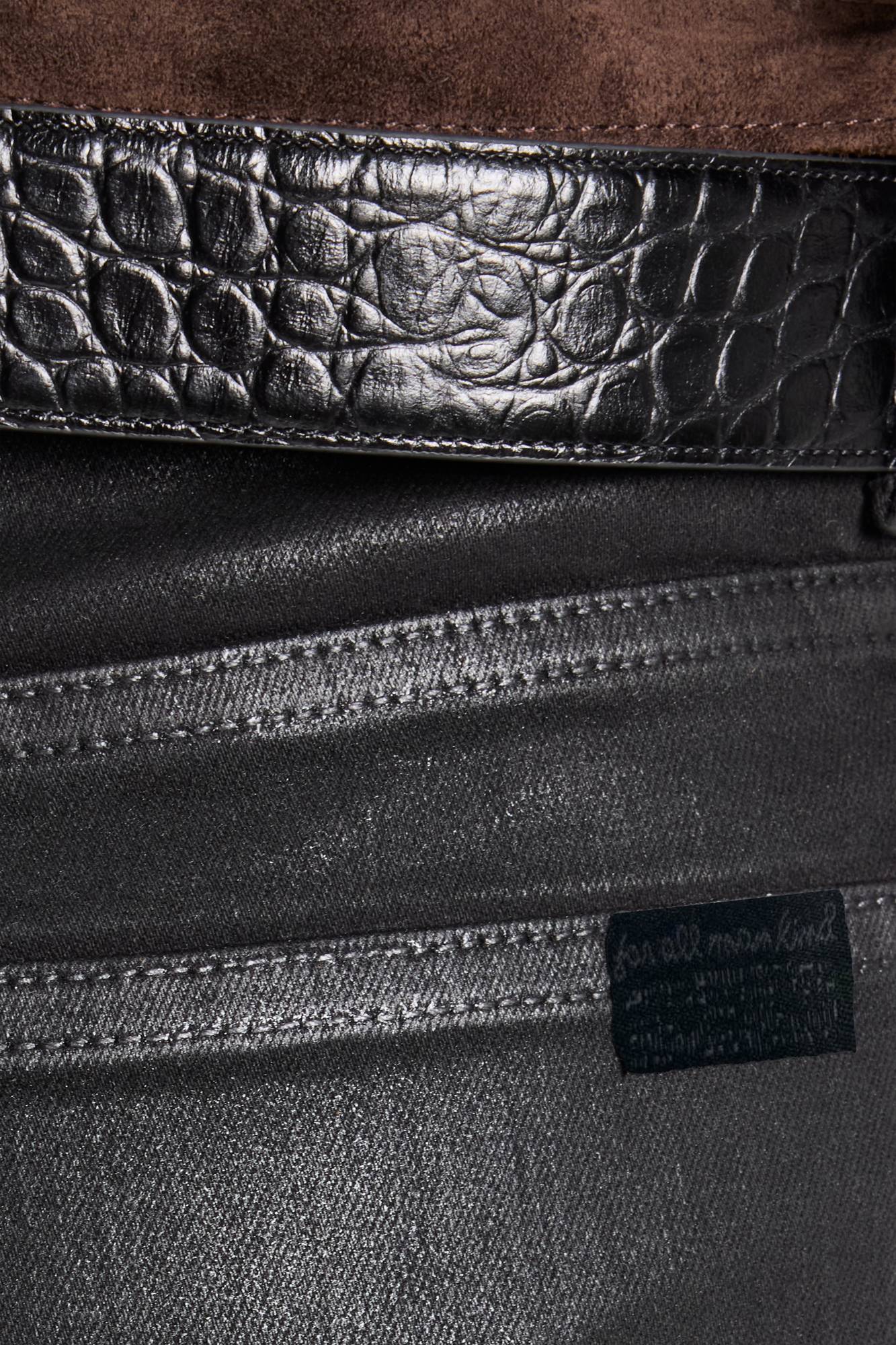 7-for-all-mankind-leggy-bootcut-coated-jeans-black image 4