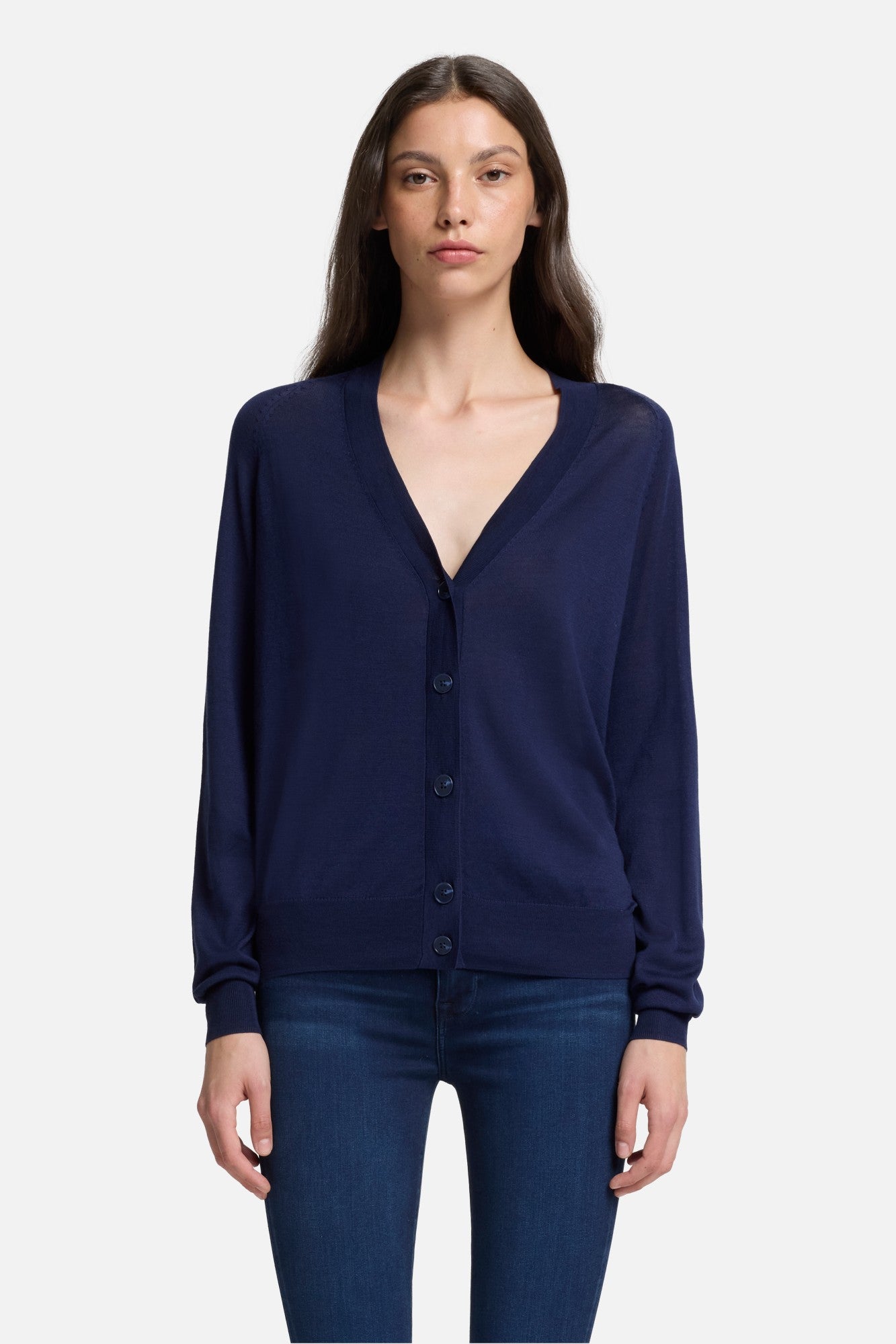 7-for-all-mankind-silk-blend-v-neck-cardigan-damen-navy image 3