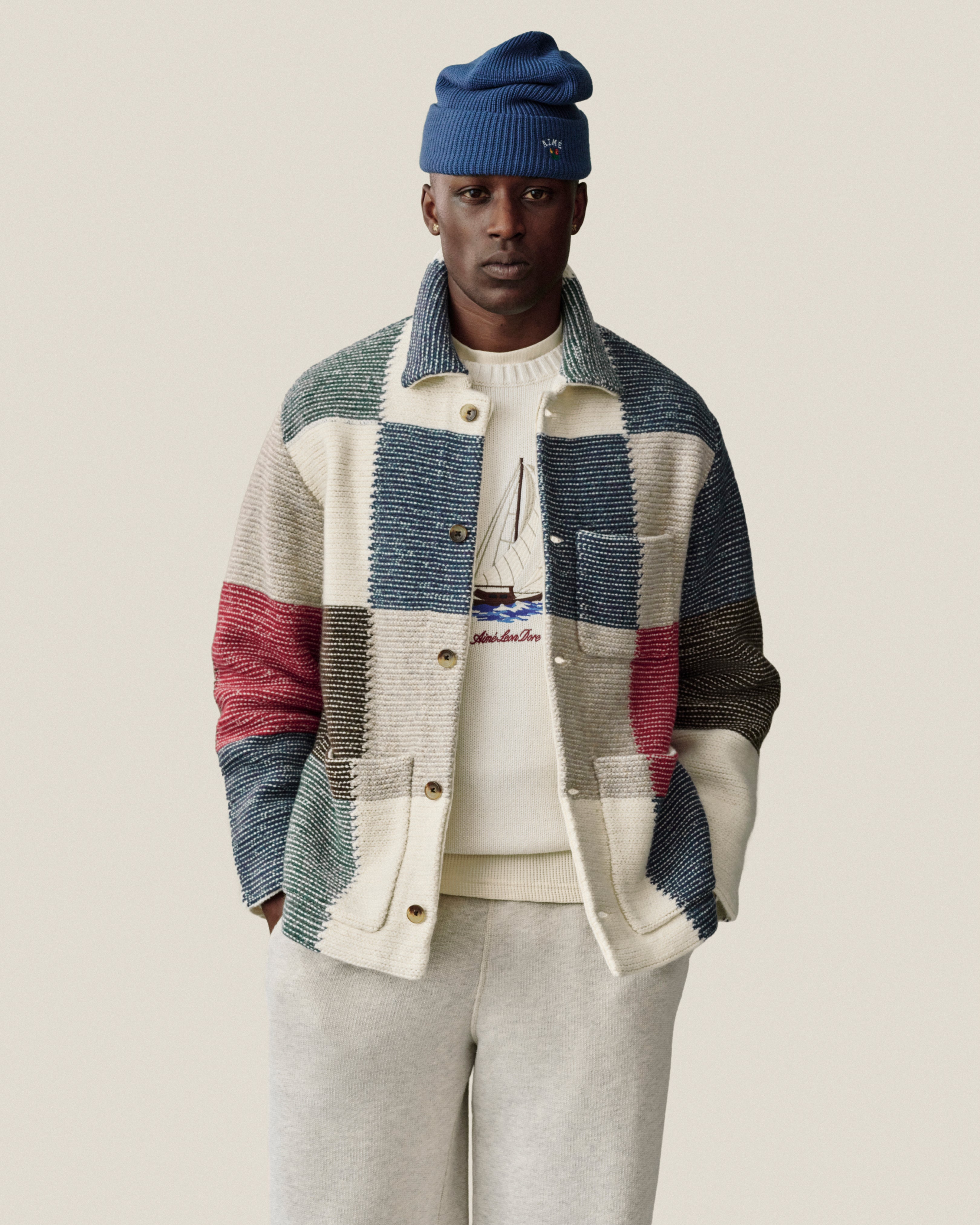 aim-leon-dore-stone-washed-marina-sweatpants-oatmeal image 3