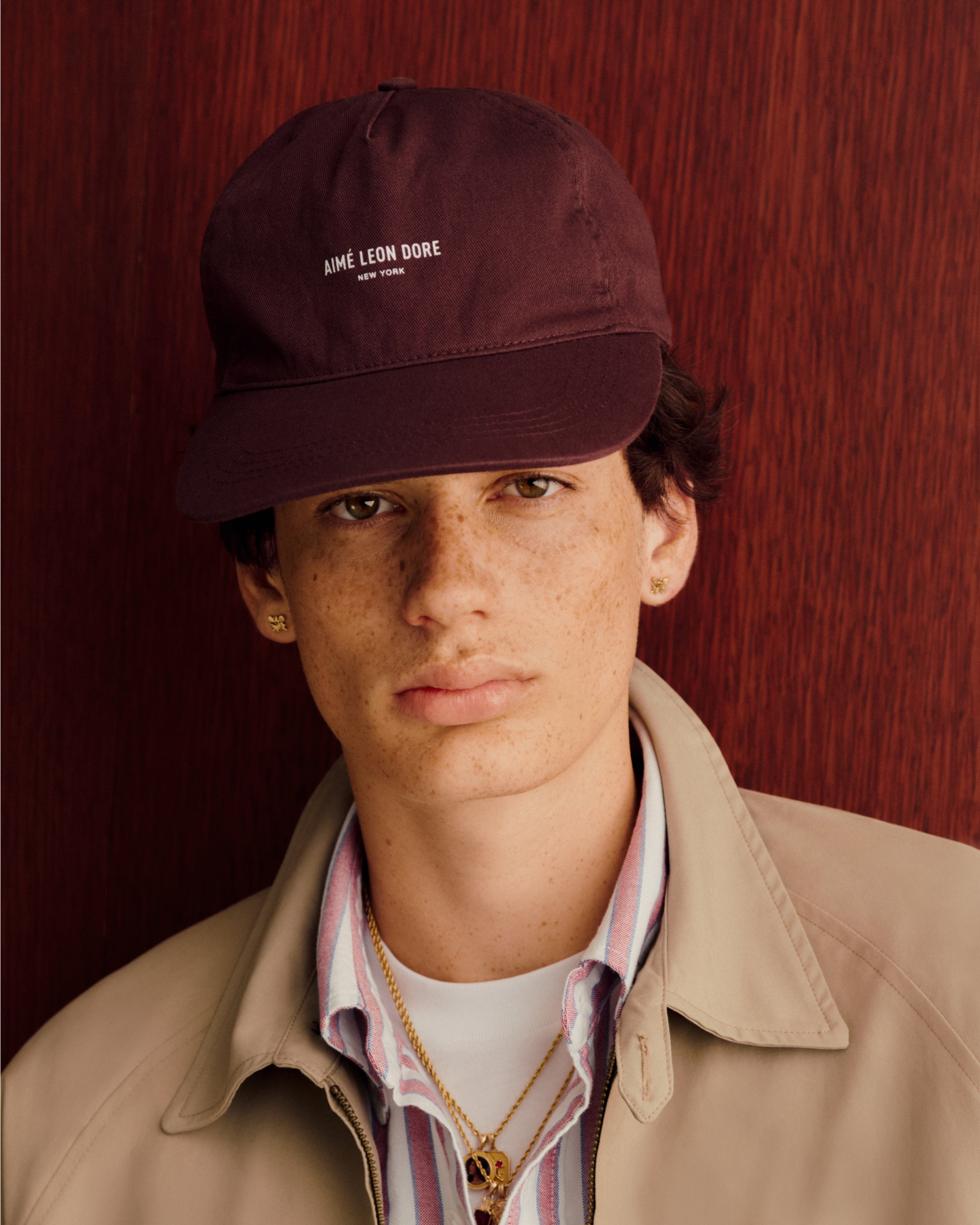 aim-leon-dore-micro-logo-hat-braun-5-panel image 3