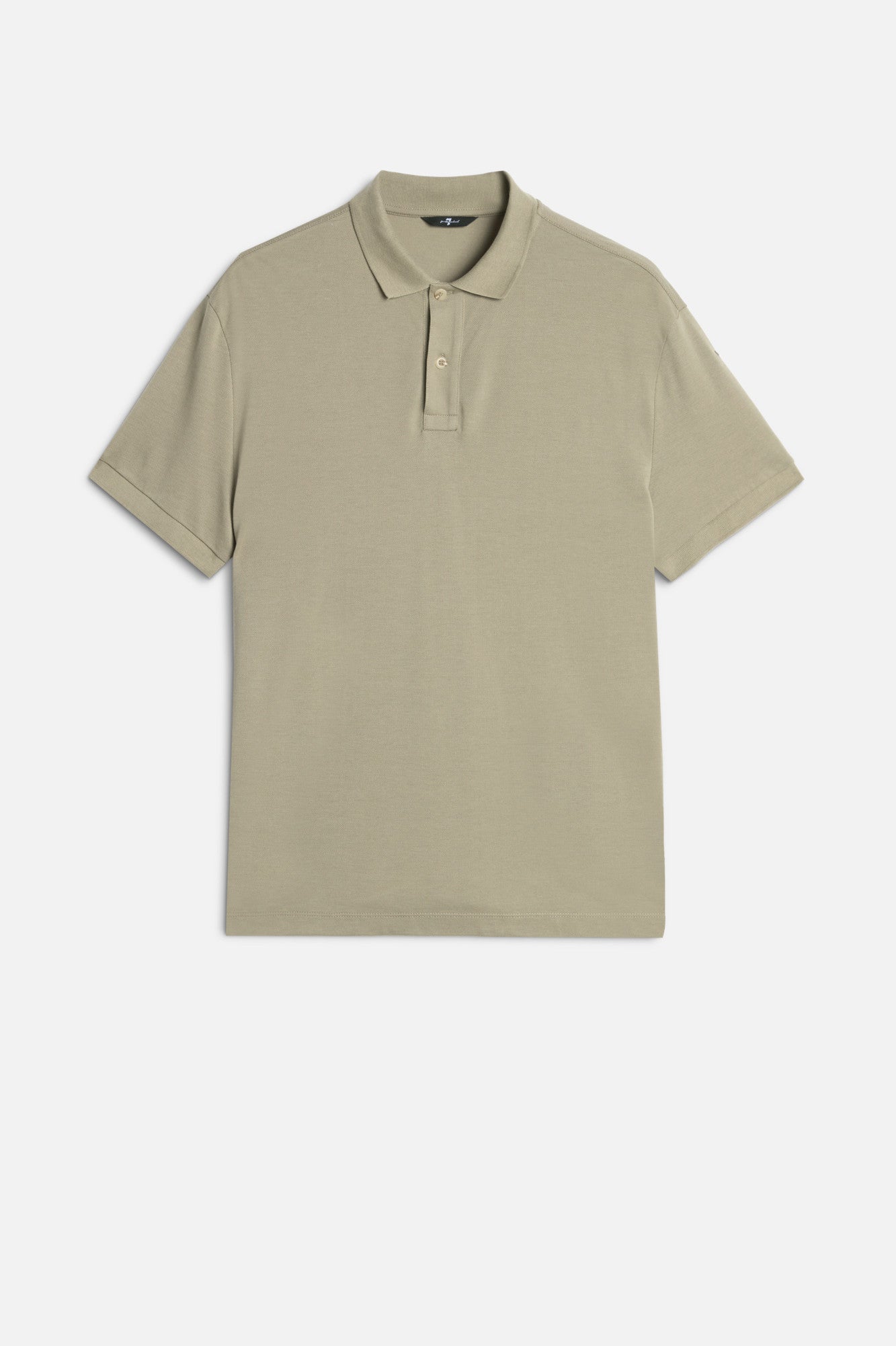 7-for-all-mankind-short-sleeve-polo-lyocell-army-gr-n image 1