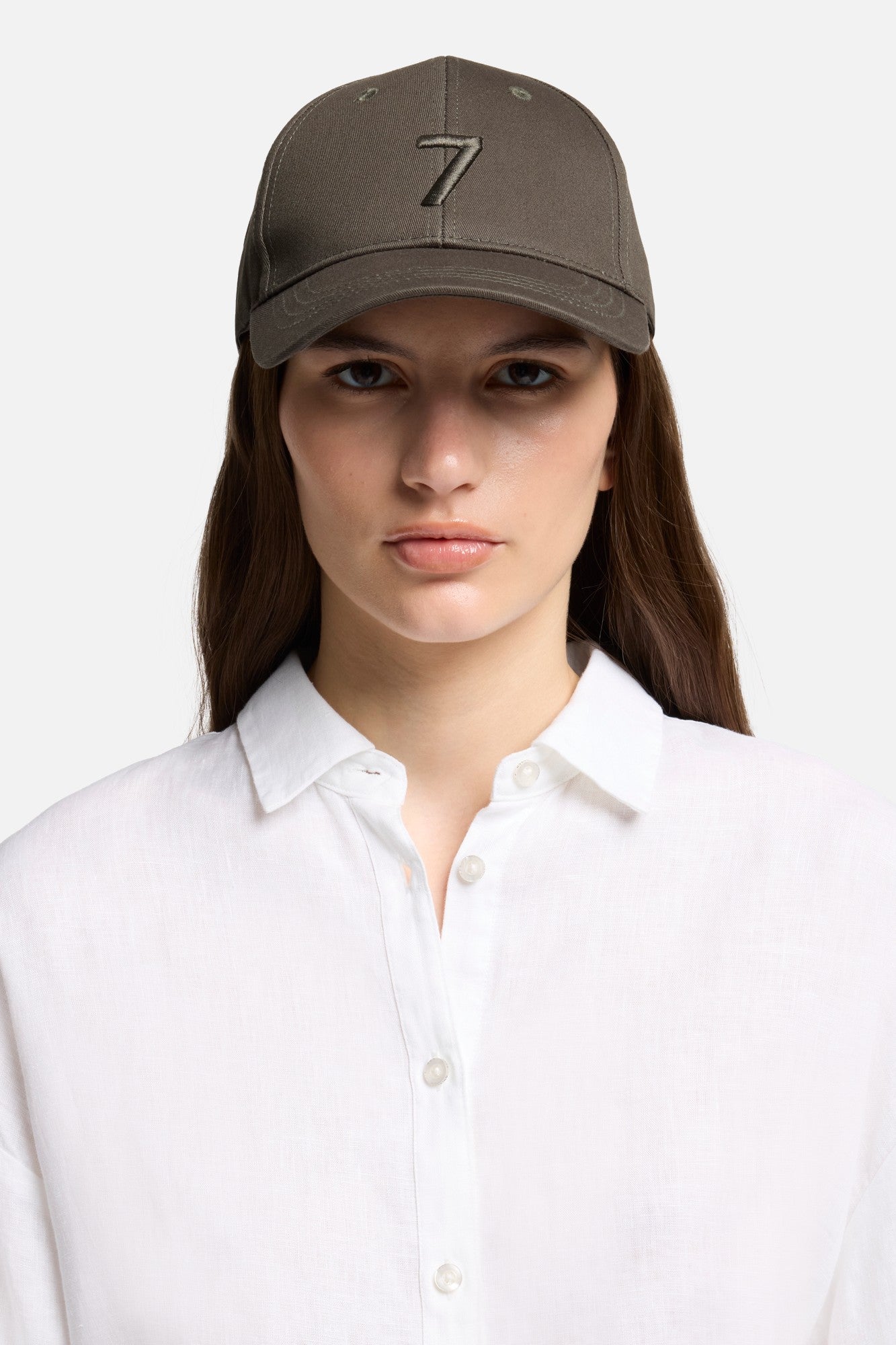 7-for-all-mankind-logo-cap-in-army-unisex-baseball-cap-army-green image 5