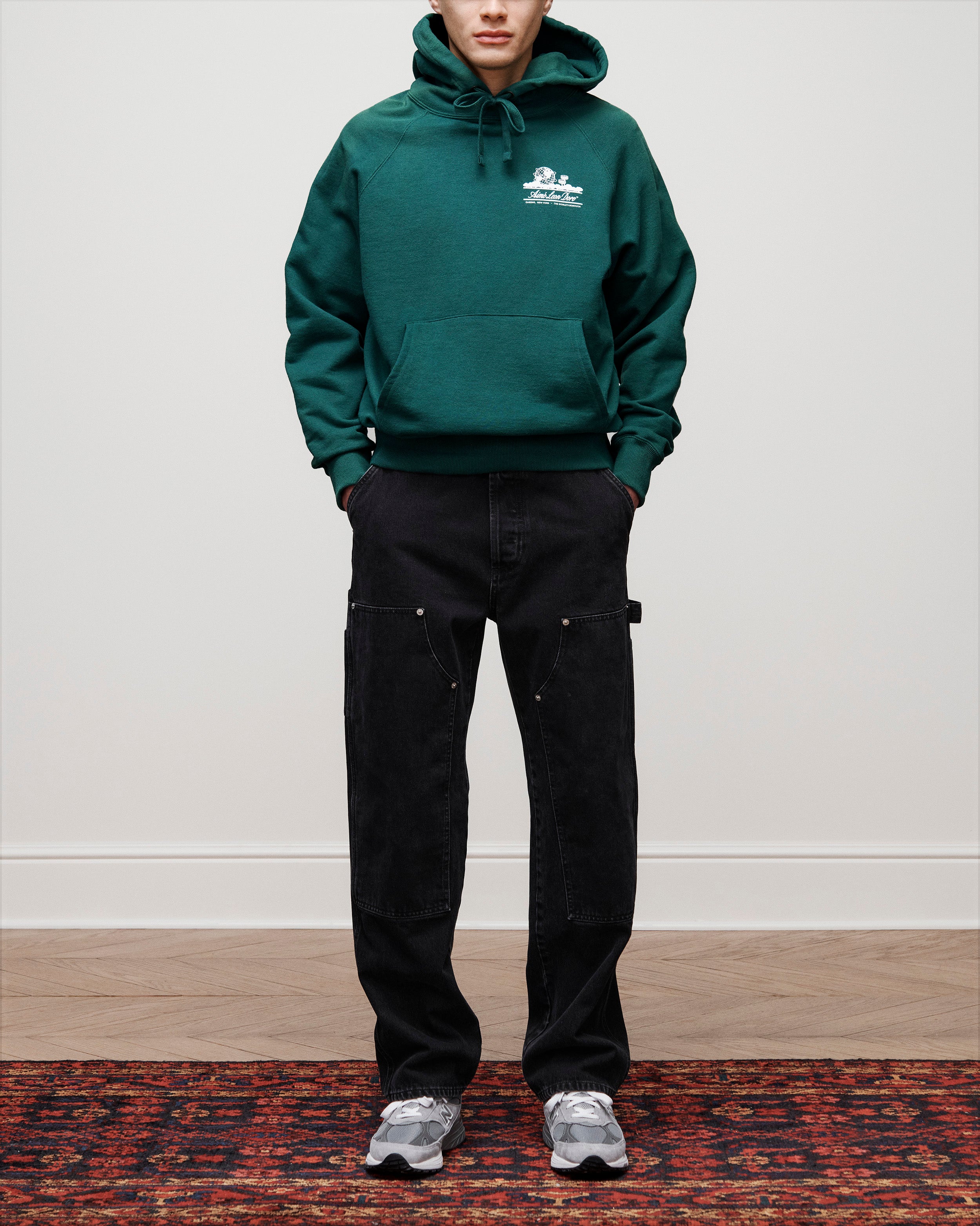 aim-leon-dore-denim-carpenter-pant-schwarz-handwerker-jeans image 3