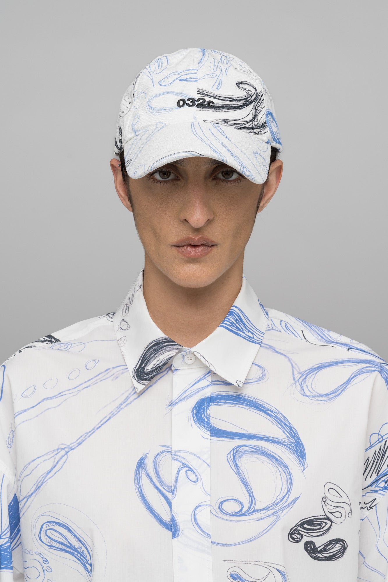 032c-paisley-scribble-cap-6-panel-cap-cotton-canvas-ss26 image 2