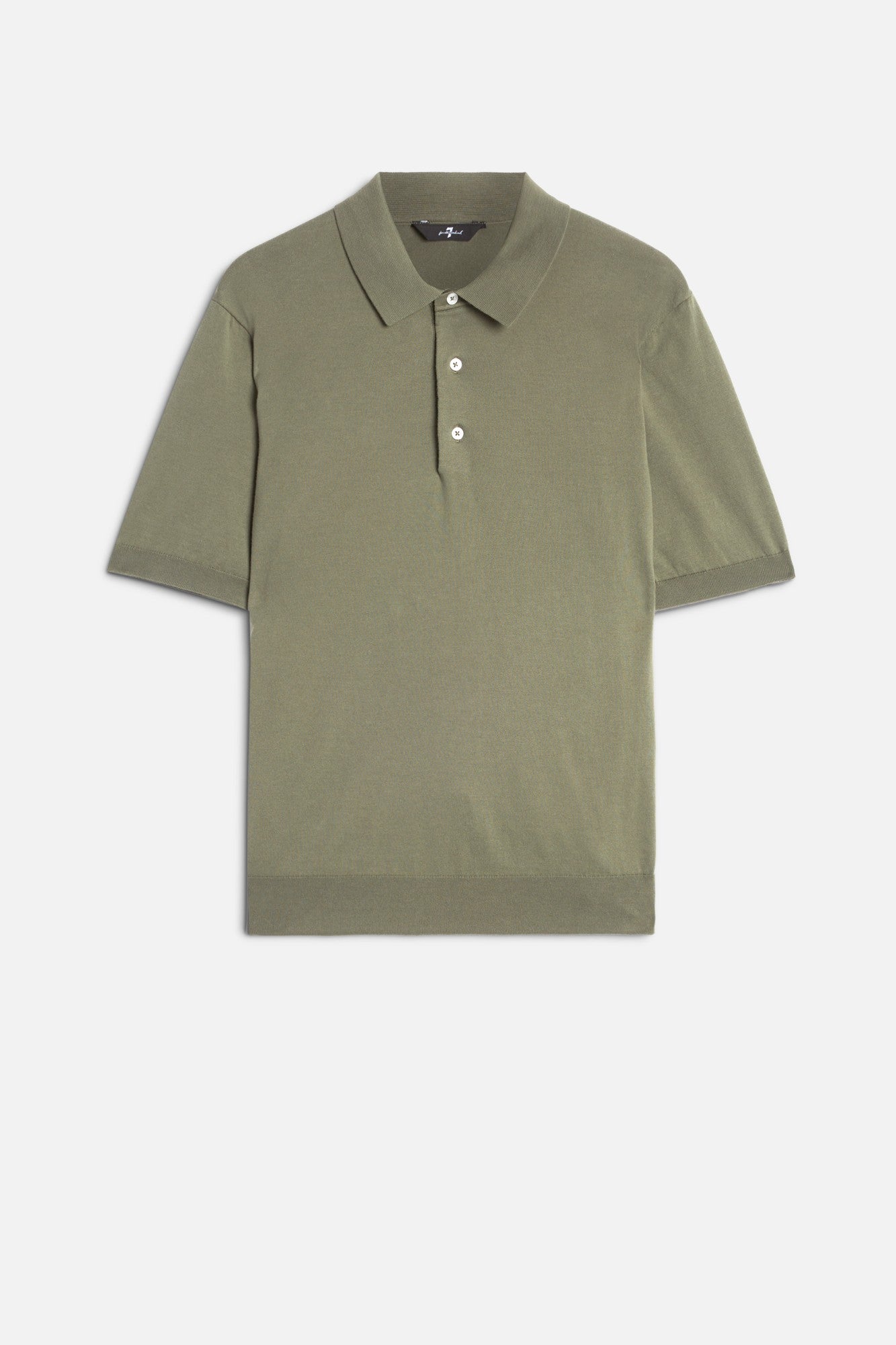7-for-all-mankind-polo-sweater-army-green-herren-kurzarm-baumwolle image 1