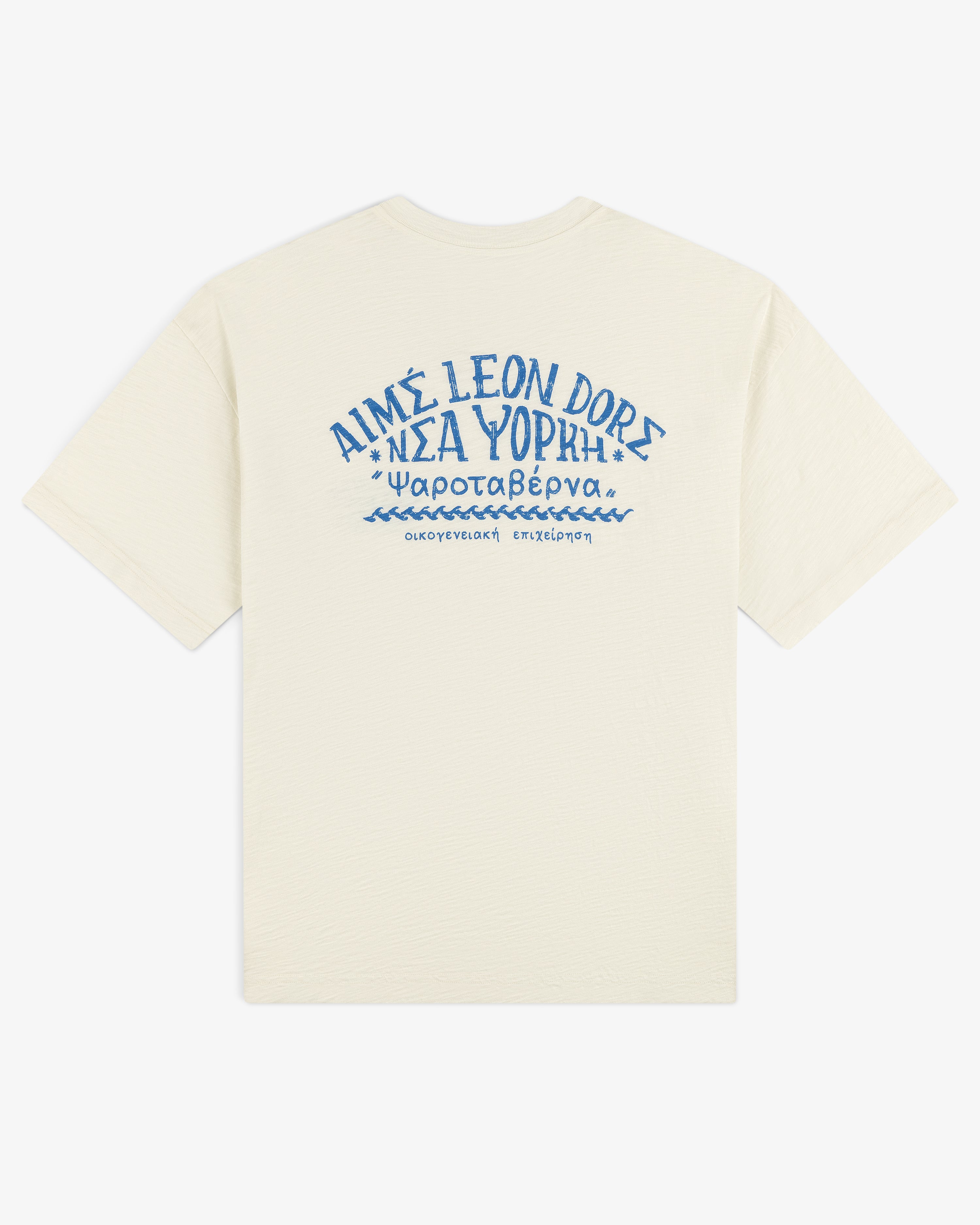 aim-leon-dore-taverna-tee-cream-boxy-fit-t-shirt image 2