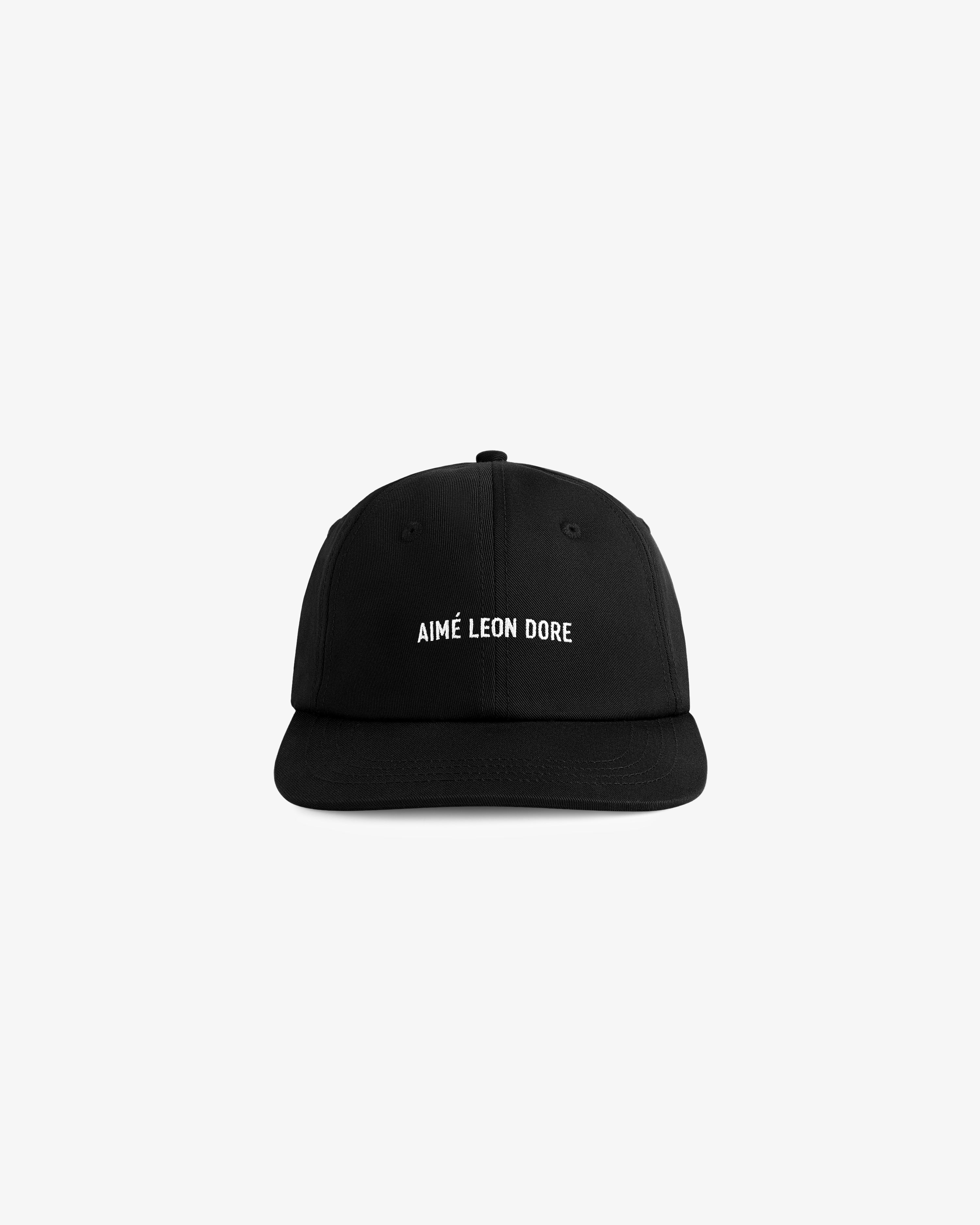 aim-leon-dore-core-logo-hat-schwarze-twill-cap-mit-strapback image 2