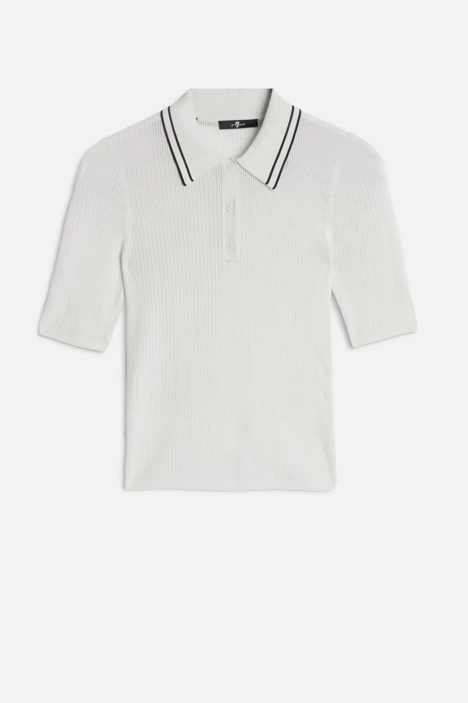 7-for-all-mankind-piped-collar-polo-damen-shirt-wei image 1