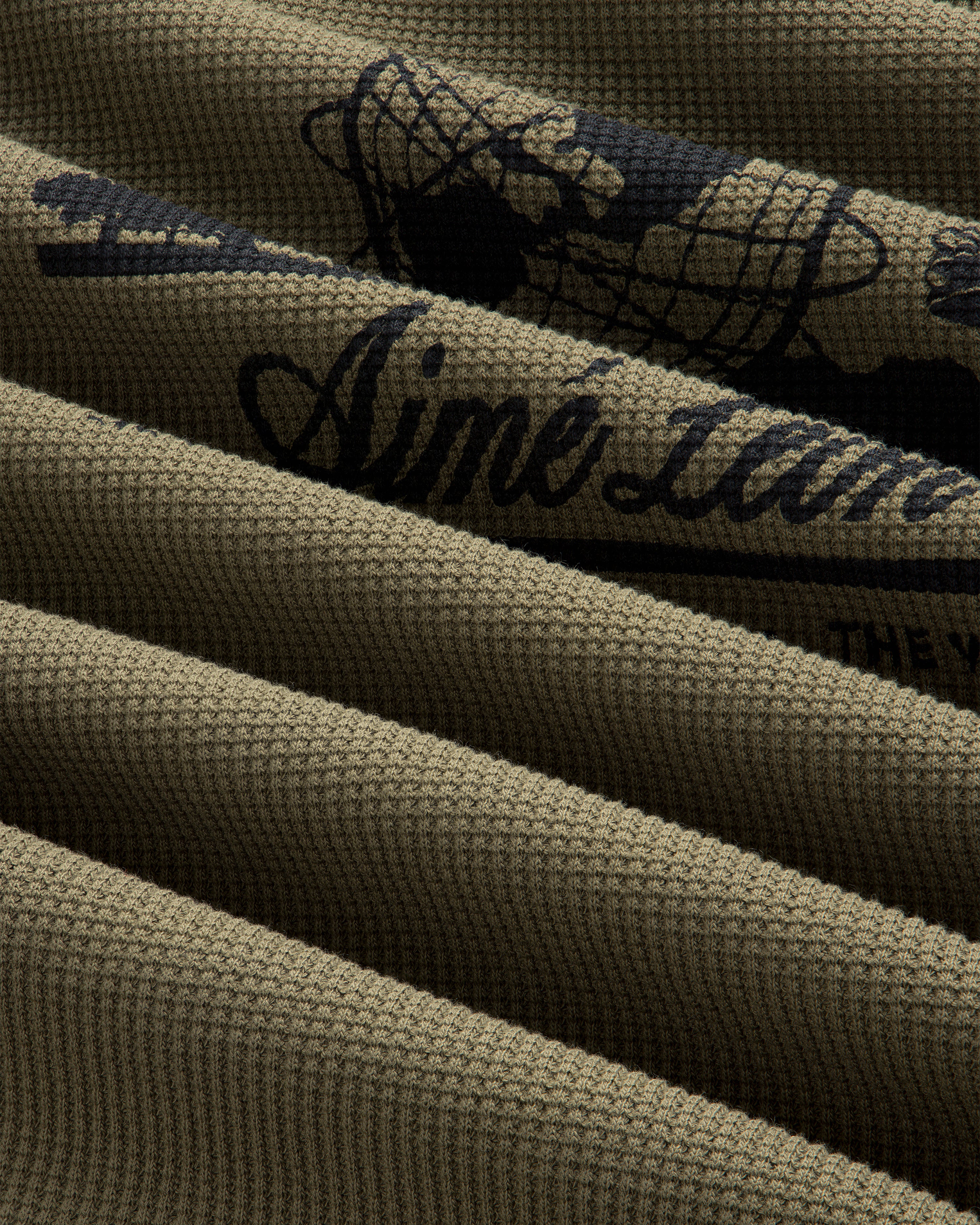 aim-leon-dore-long-sleeve-unisphere-waffle-thermal-olive image 6
