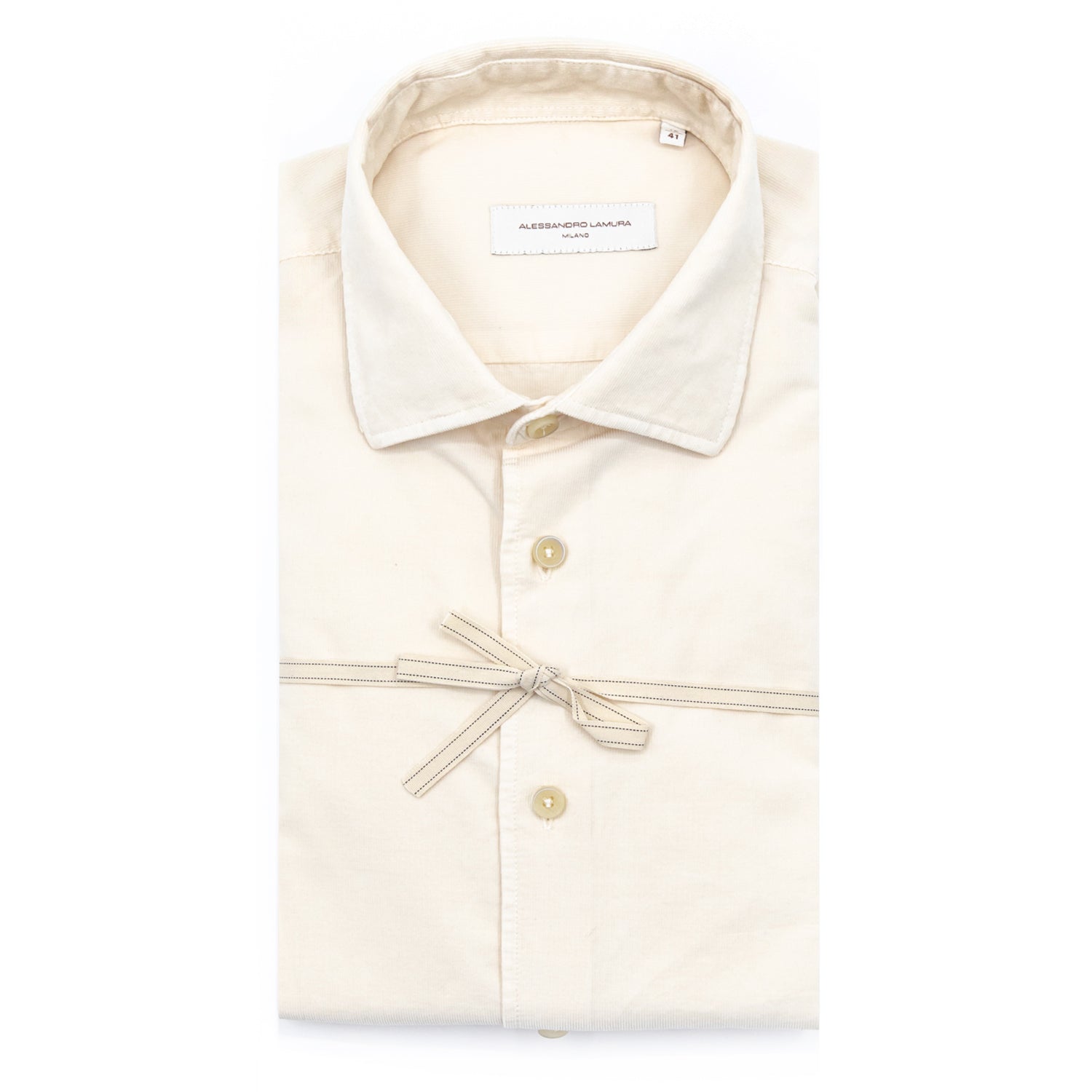 alessandro-lamura-camicia-herren-cordhemd-creme-panna image 2