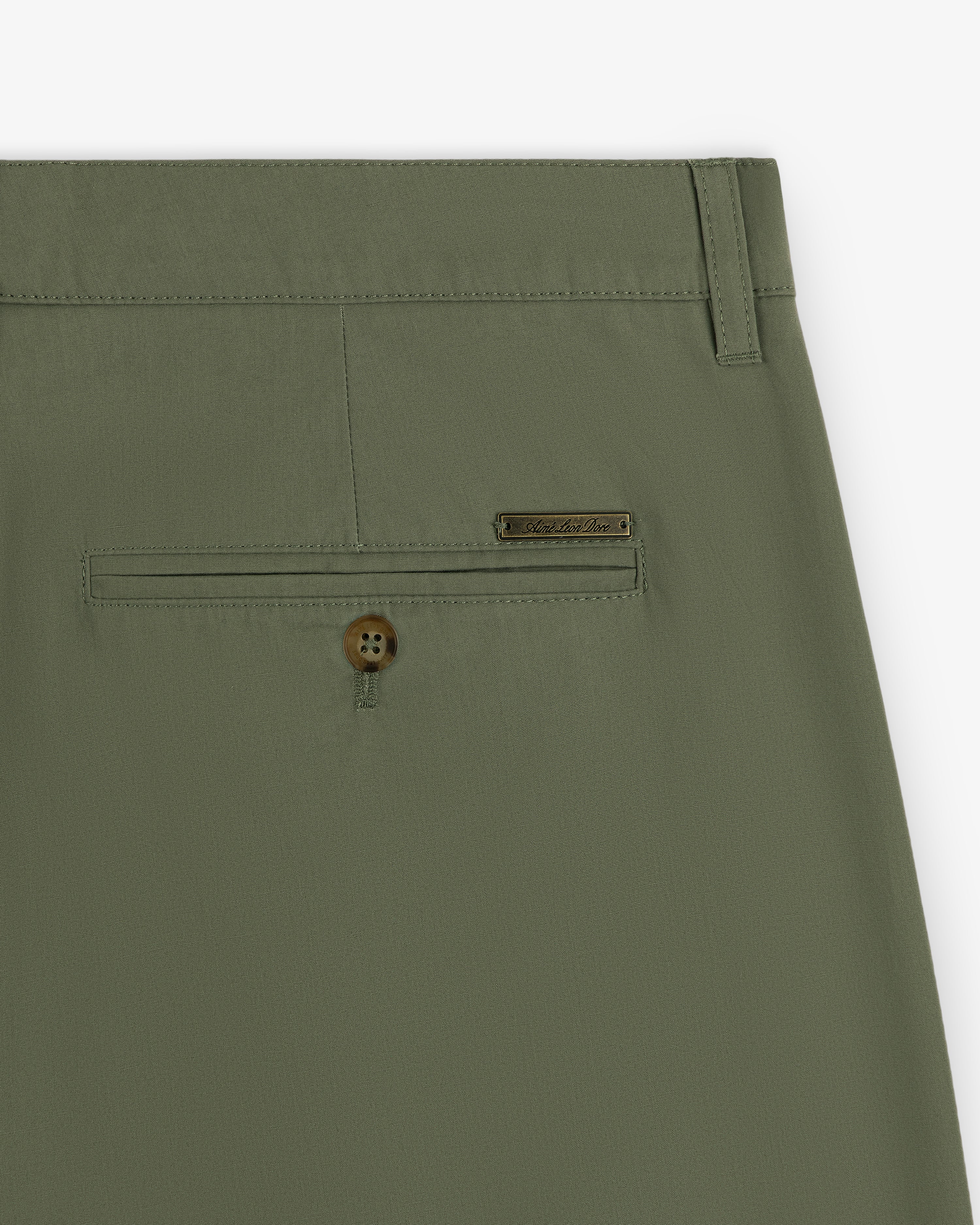 aim-leon-dore-lightweight-pleated-cotton-trouser-hose-olive image 6