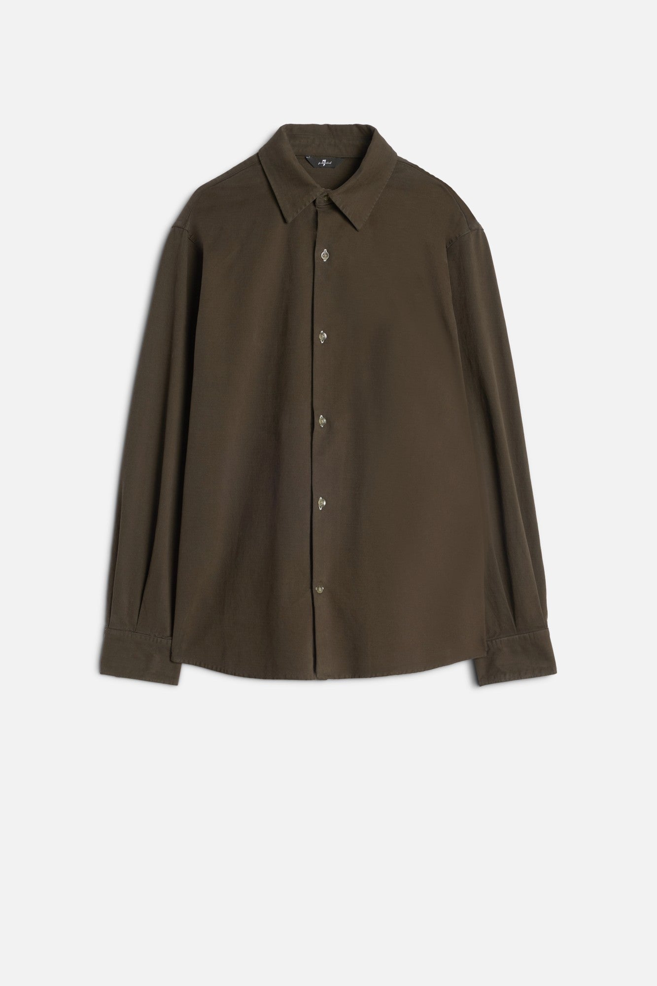 7-for-all-mankind-comfort-twill-button-up-shirt-herren-hemd-in-dark-olive image 1