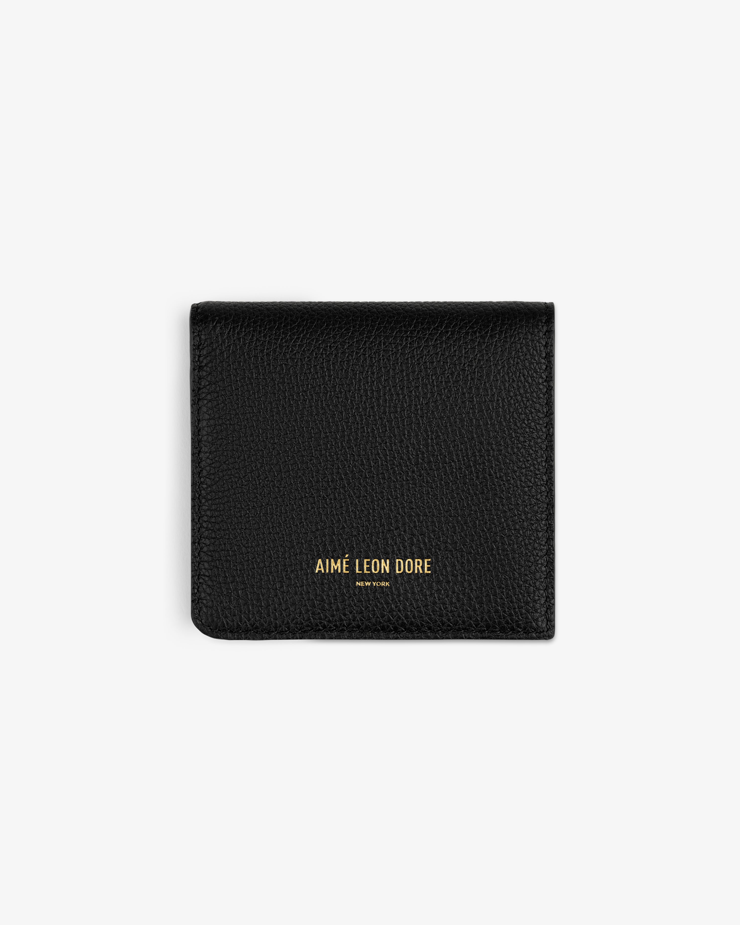 aim-leon-dore-leather-bi-fold-wallet-schwarze-geldb-rse-aus-kalbsleder image 2