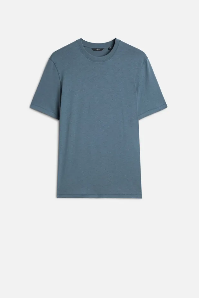 7-for-all-mankind-lyocell-crewneck-tee-t-shirt-titan-herren image 1