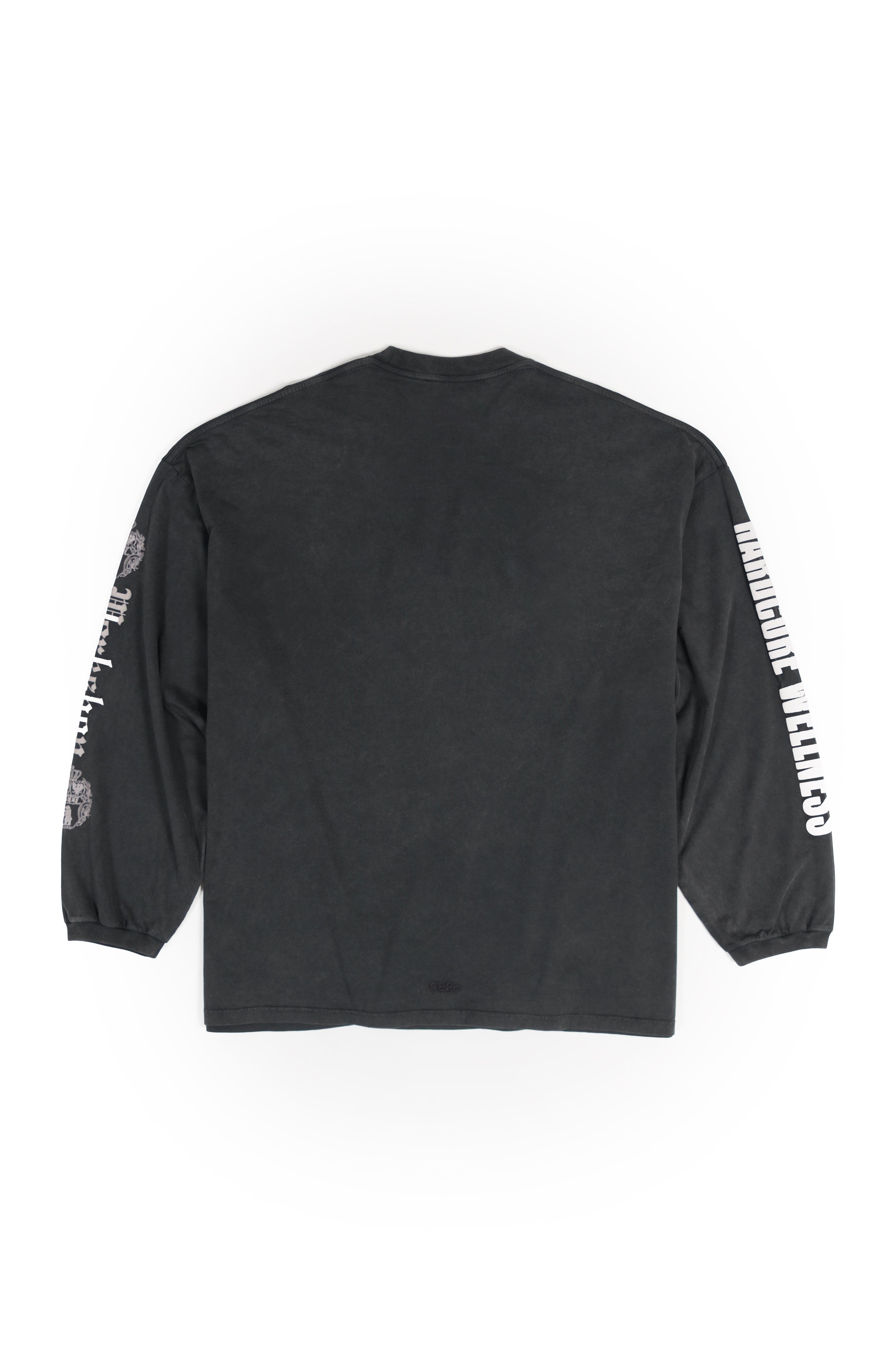 032c-oversized-longsleeve-hardcore-wellness-black-faded image 2