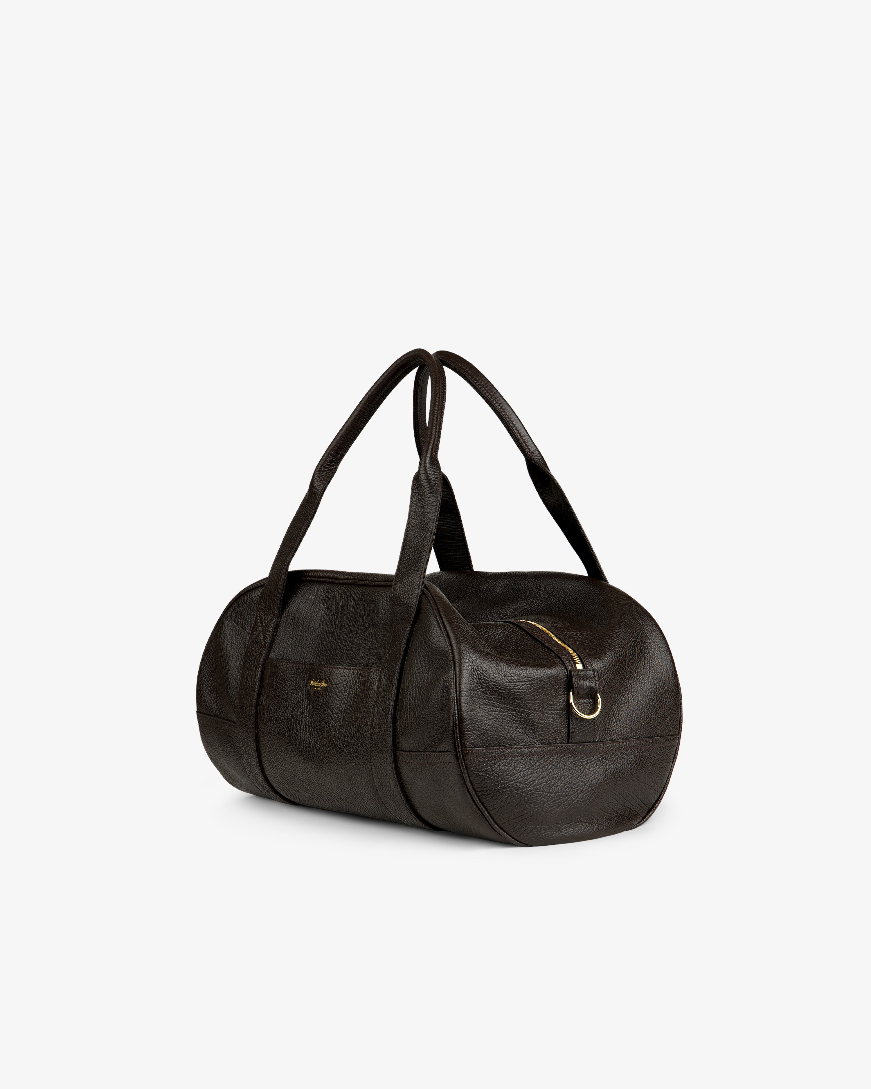 aim-leon-dore-tumbled-leather-duffle-bag-braun image 4