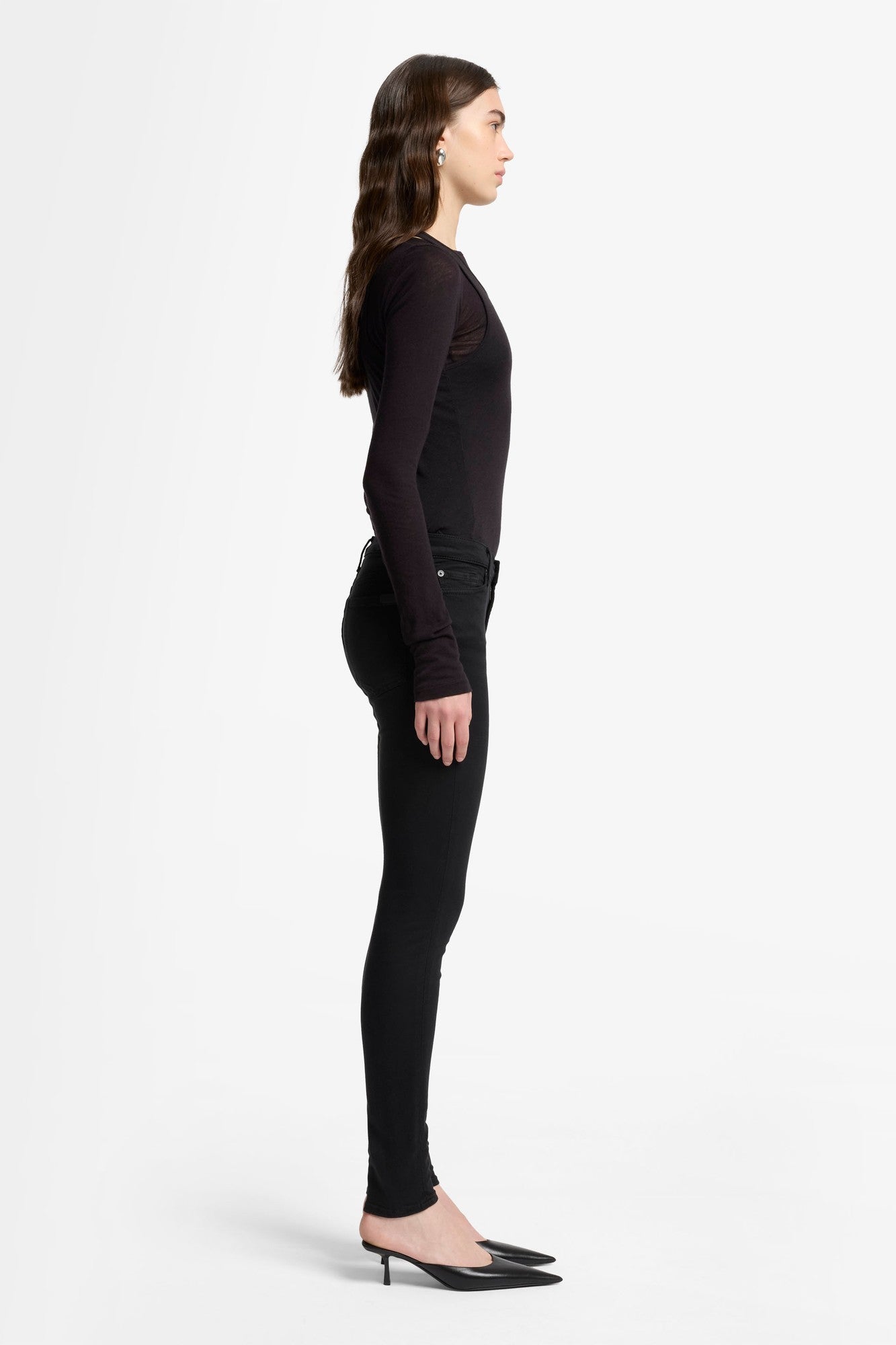7-for-all-mankind-the-skinny-high-waist-jeans-slim-illusion-rinsed-black image 6