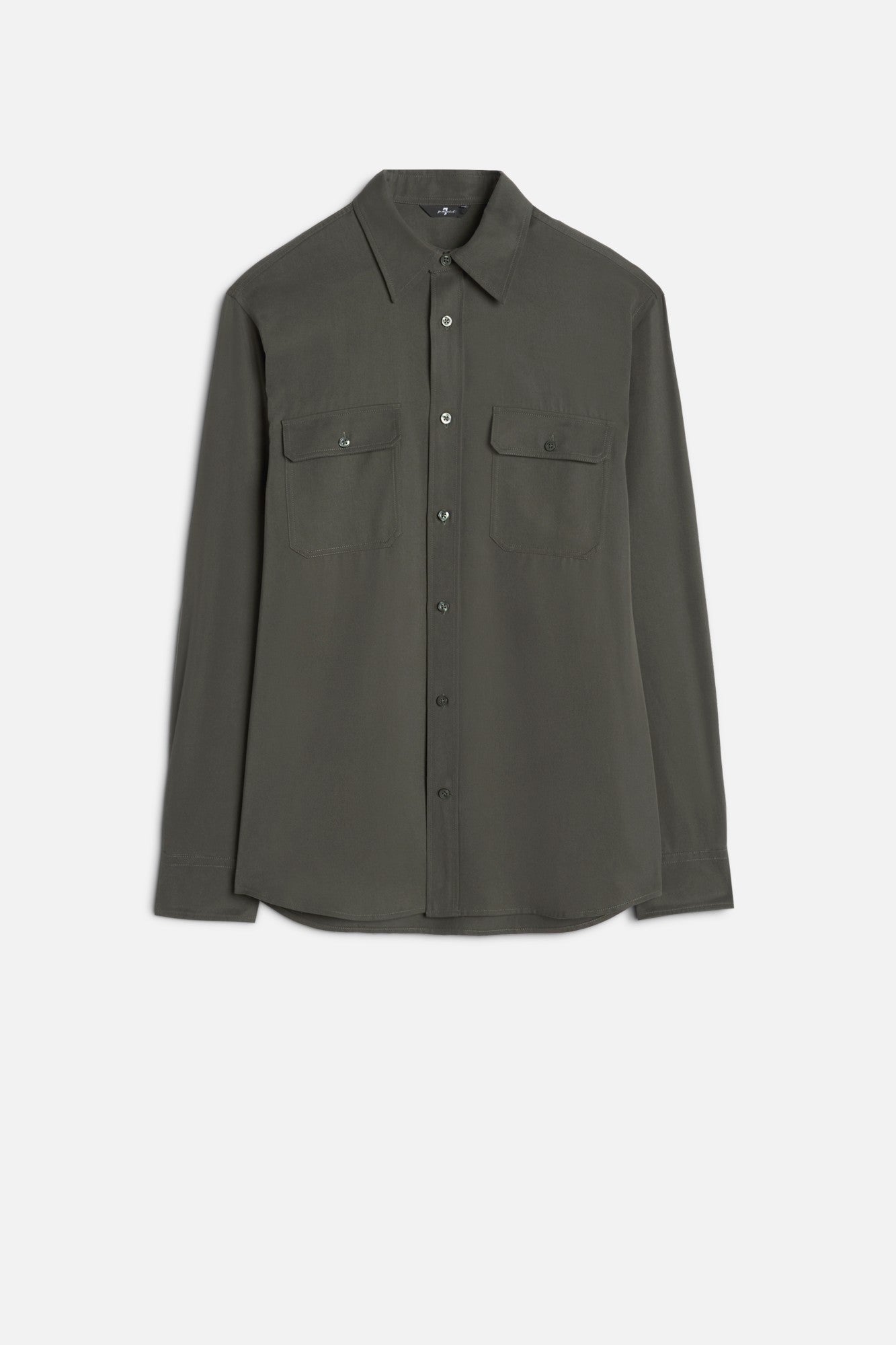7-for-all-mankind-fluid-military-herrenhemd-forest-green image 1