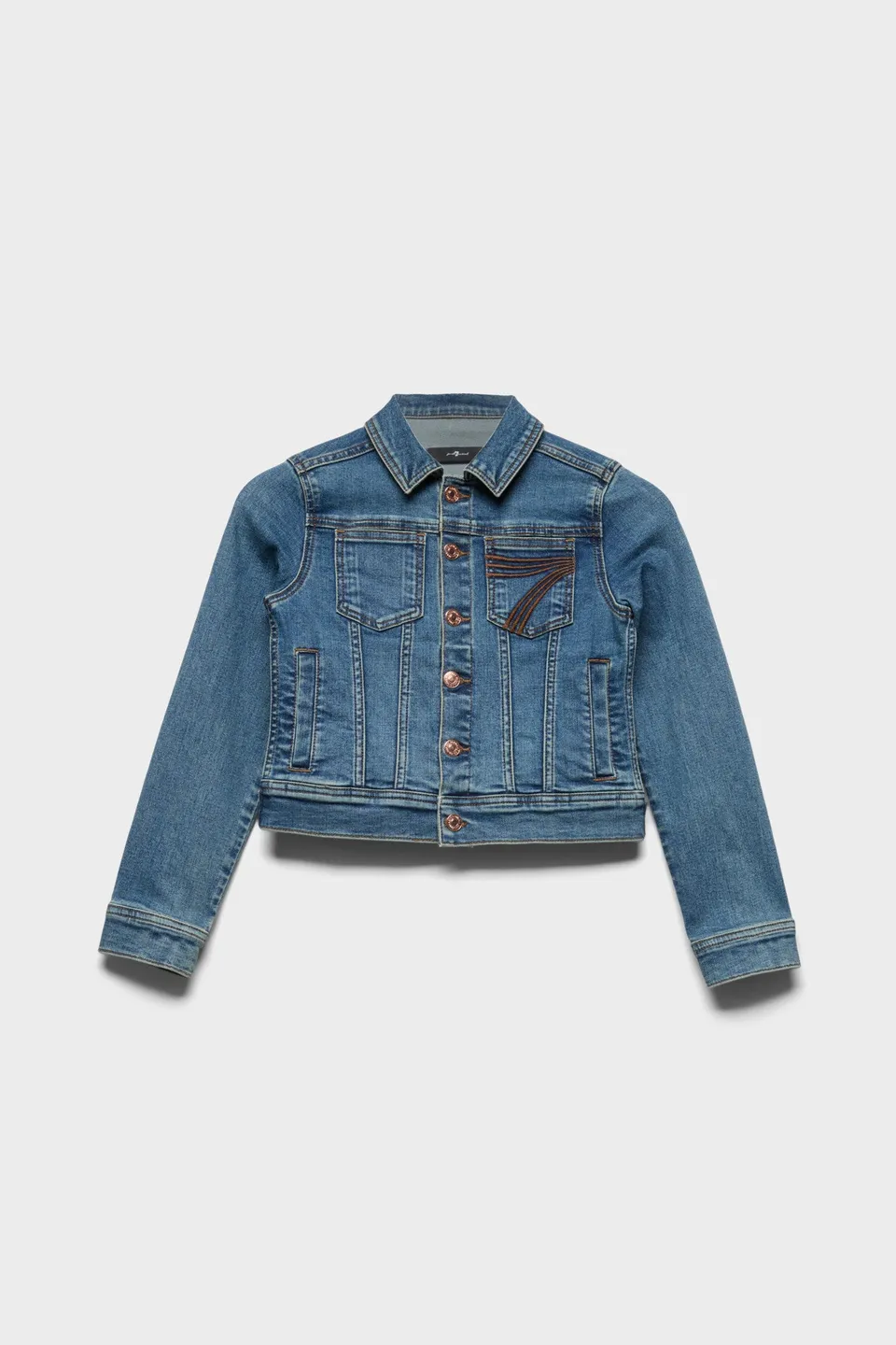 7-for-all-mankind-girls-mini-adi-trucker-jacket-sea-level image 1