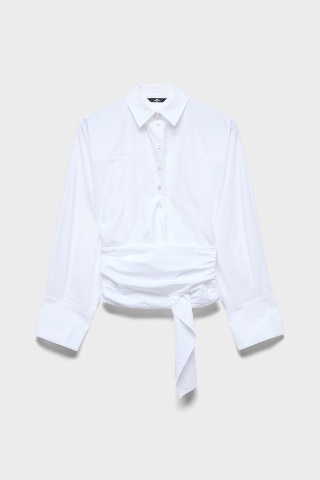 7-for-all-mankind-waist-tie-shirt-poplin-optical-white-damenhemd image 1