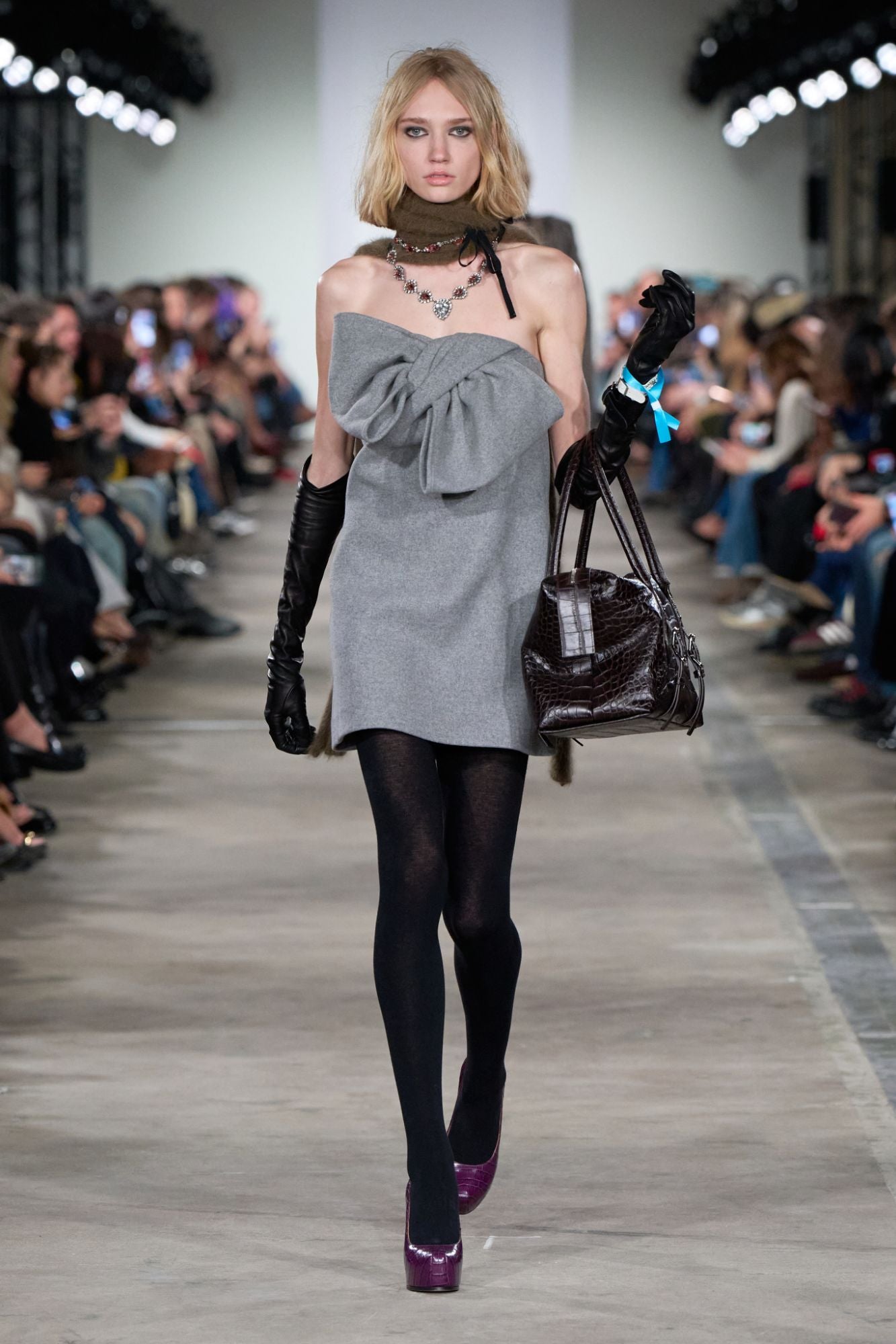7-for-all-mankind-bow-mini-dress-wollmix-slate-damenkleid image 7
