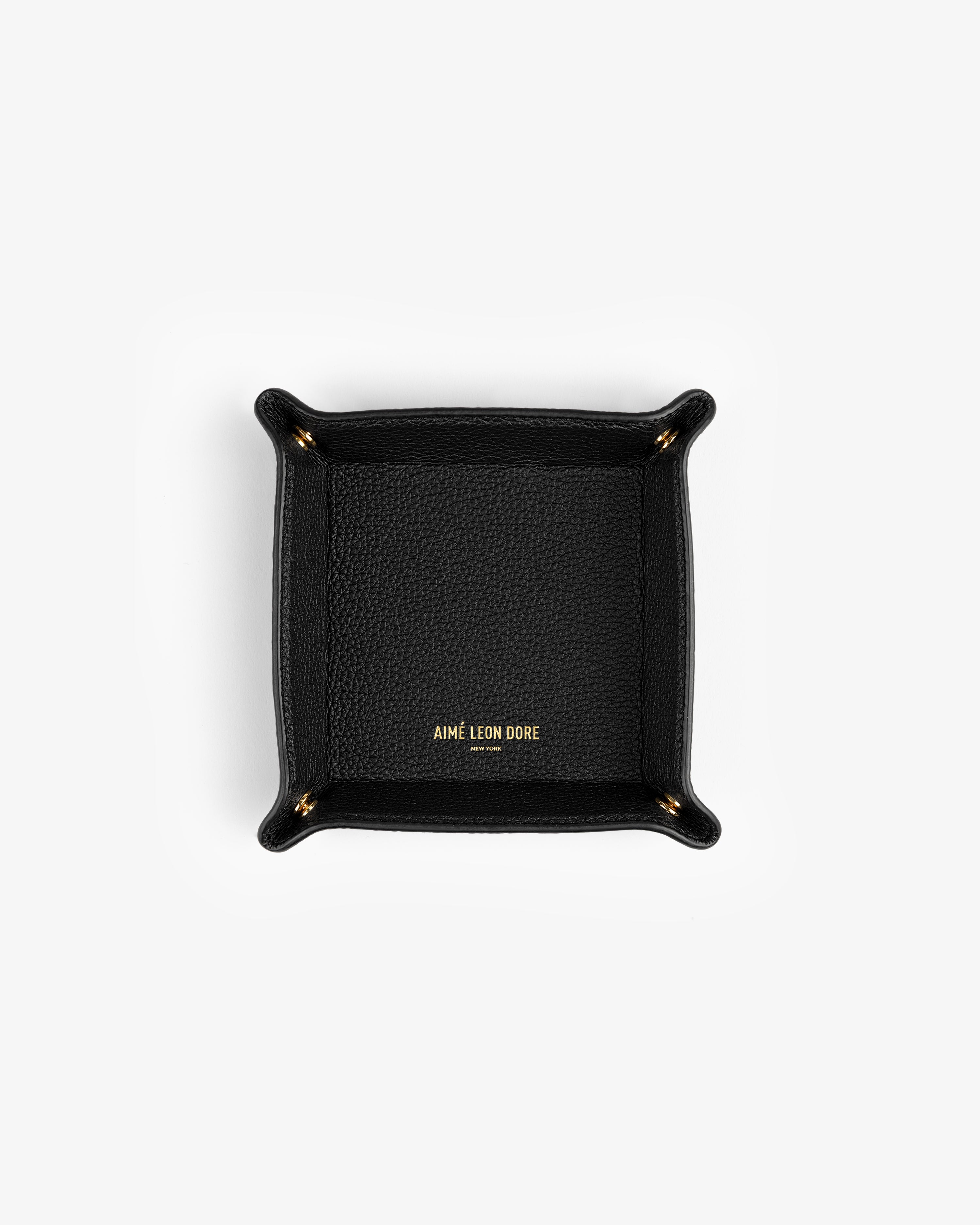 aim-leon-dore-leather-catchall-leder-ablage-schwarz-genarbt image 2