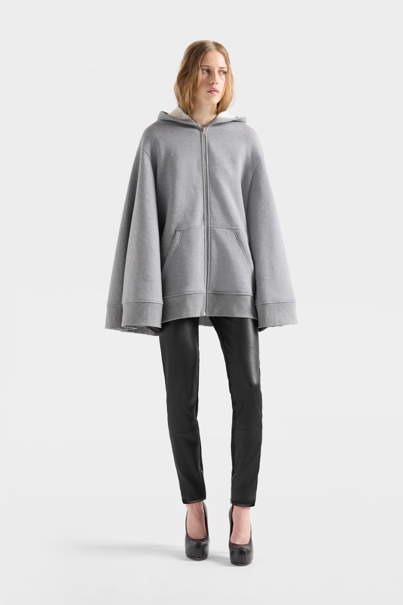 7-for-all-mankind-oversize-zip-hoodie-ash-damen image 2