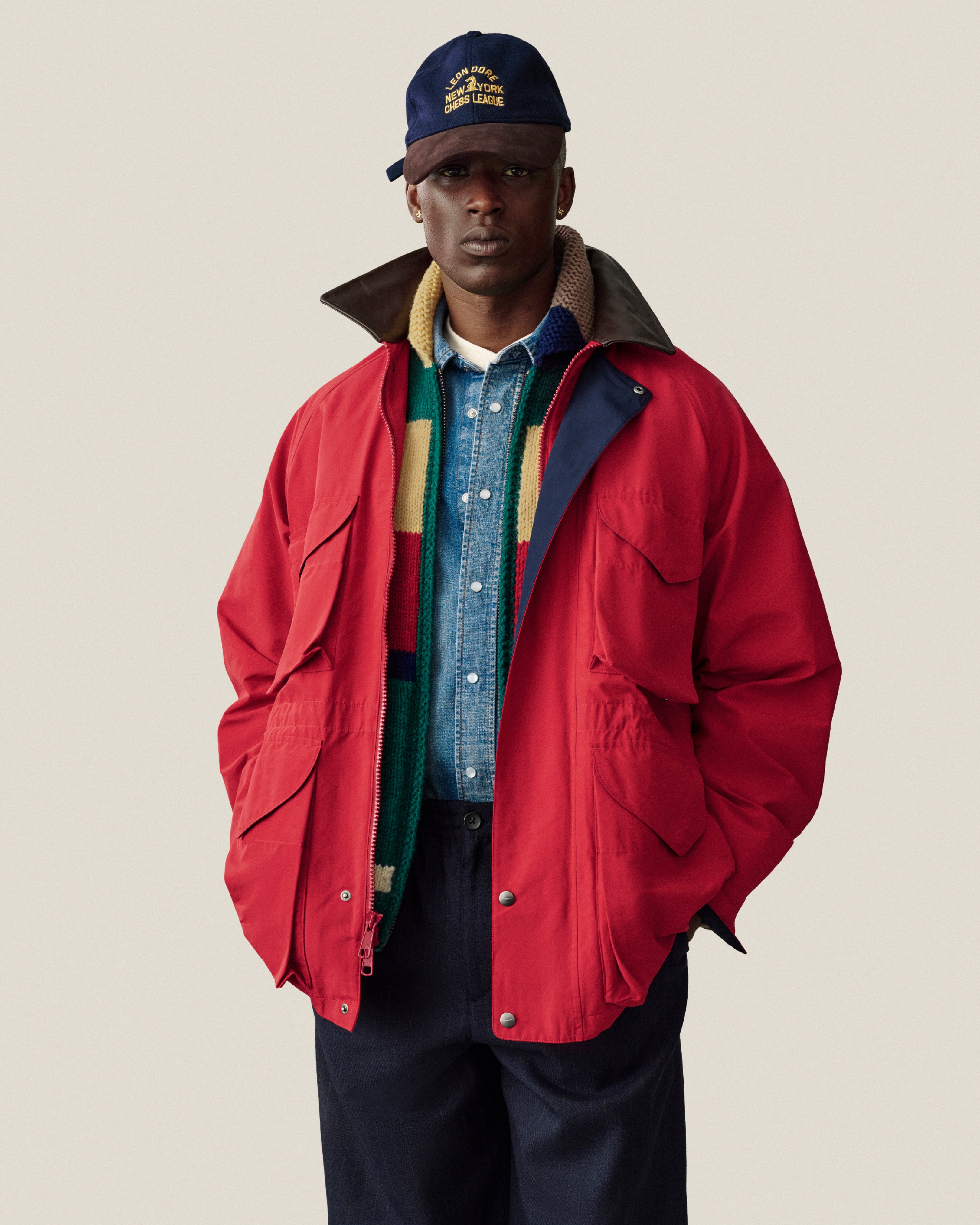 aim-leon-dore-lightweight-barn-jacket-rot-cotton-nylon image 3