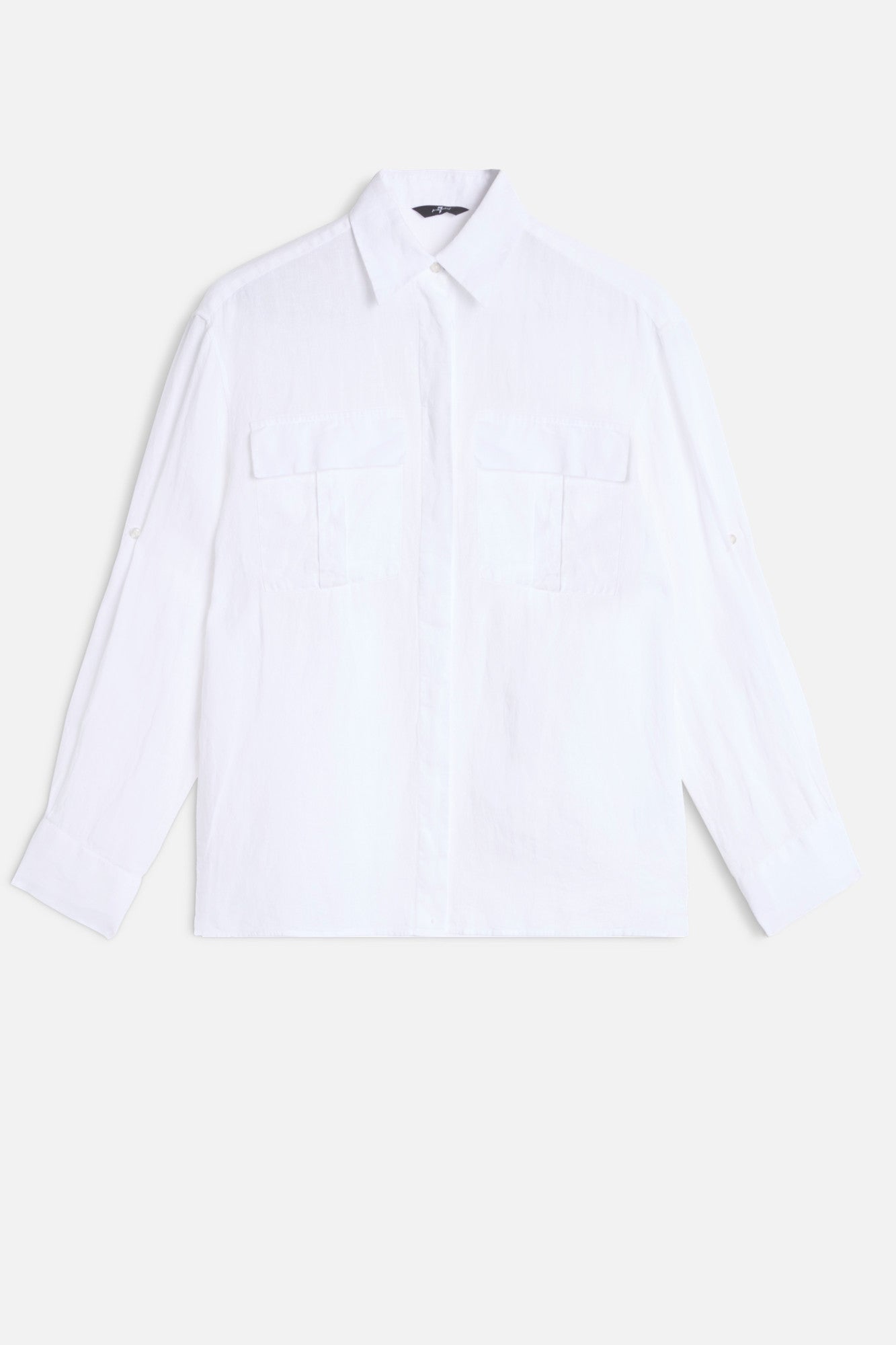 7-for-all-mankind-utility-long-sleeve-hemd-in-linen-white image 1