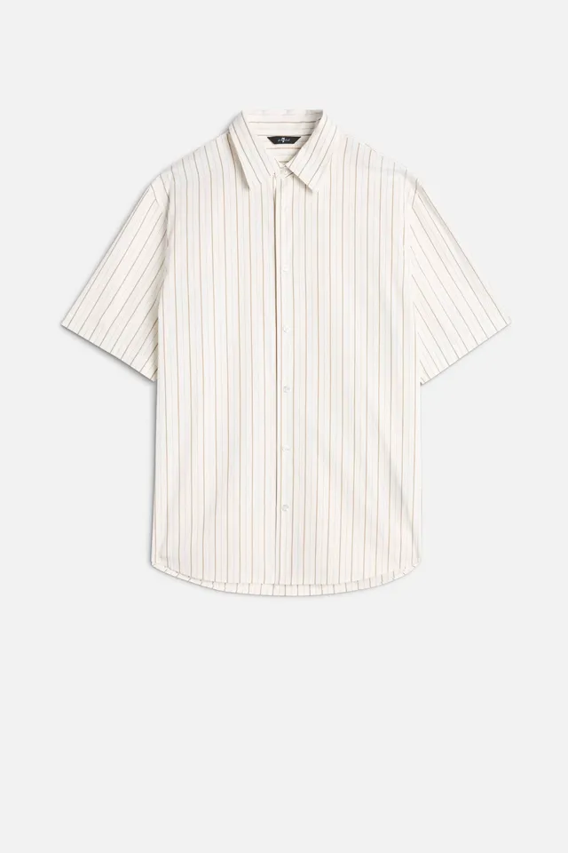 7-for-all-mankind-kurzarm-poplin-hemd-beige-stripe-herren image 1