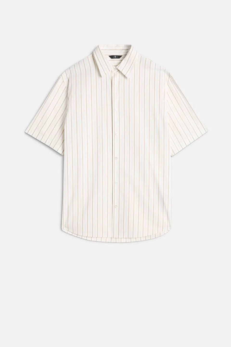 7-for-all-mankind-kurzarm-poplin-hemd-beige-stripe-herren image 1