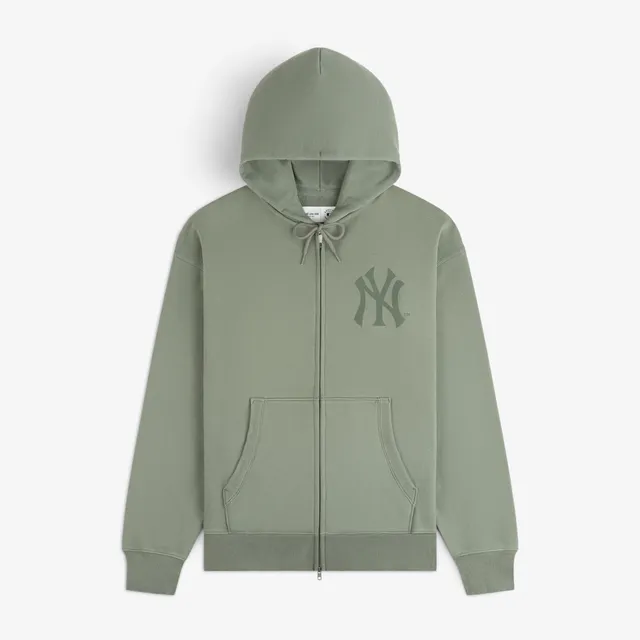 aim-leon-dore-yankees-washed-full-zip-hoodie-sweatjacke-gr-n image 1
