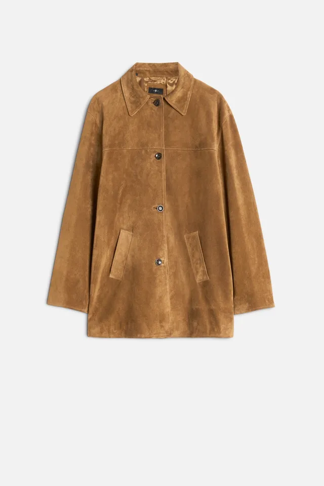 7-for-all-mankind-long-jacket-aus-suede-in-tobacco image 1
